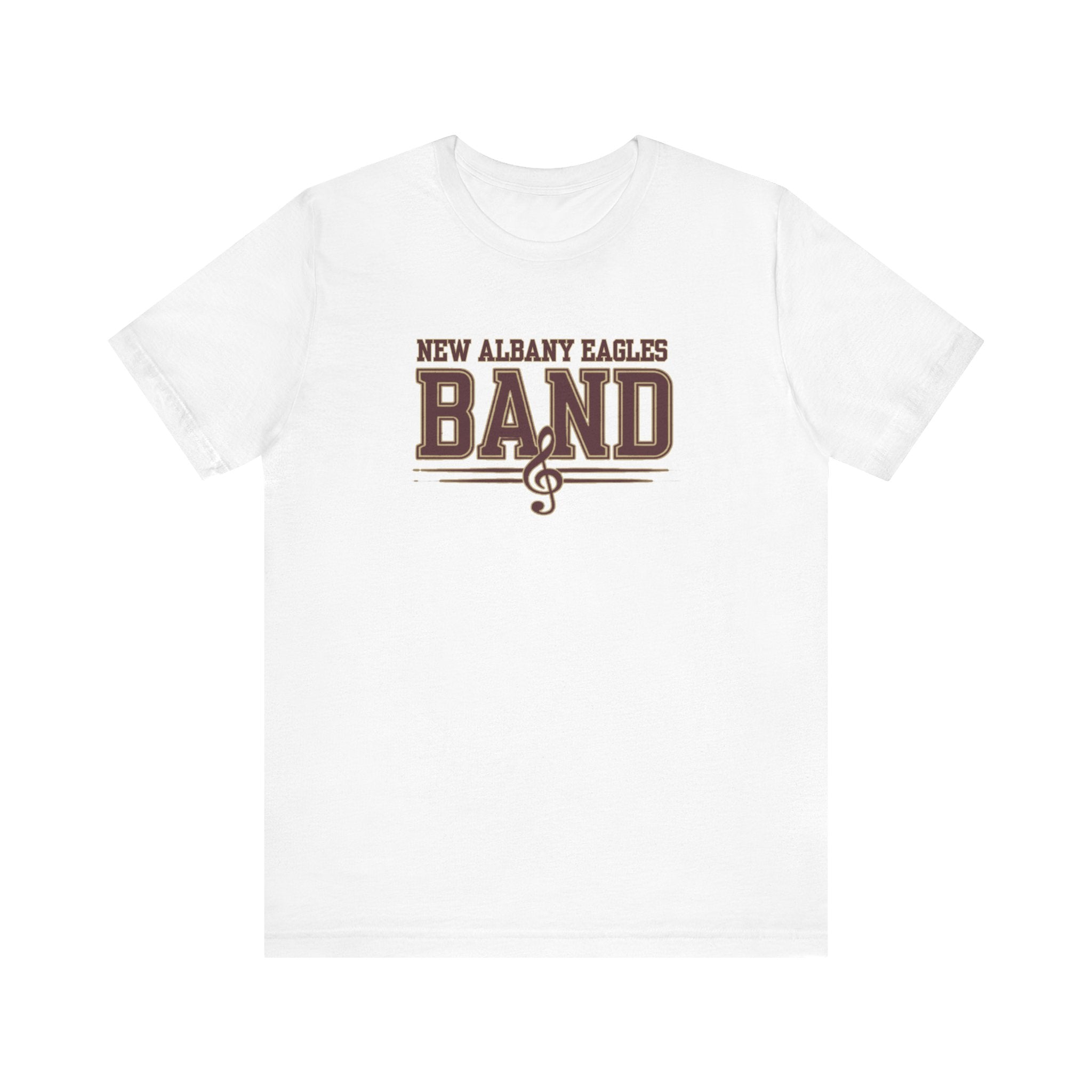 Adult Unisex New Albany Eagles Band Musical Note Graphic Short Sleeve Soft Tee