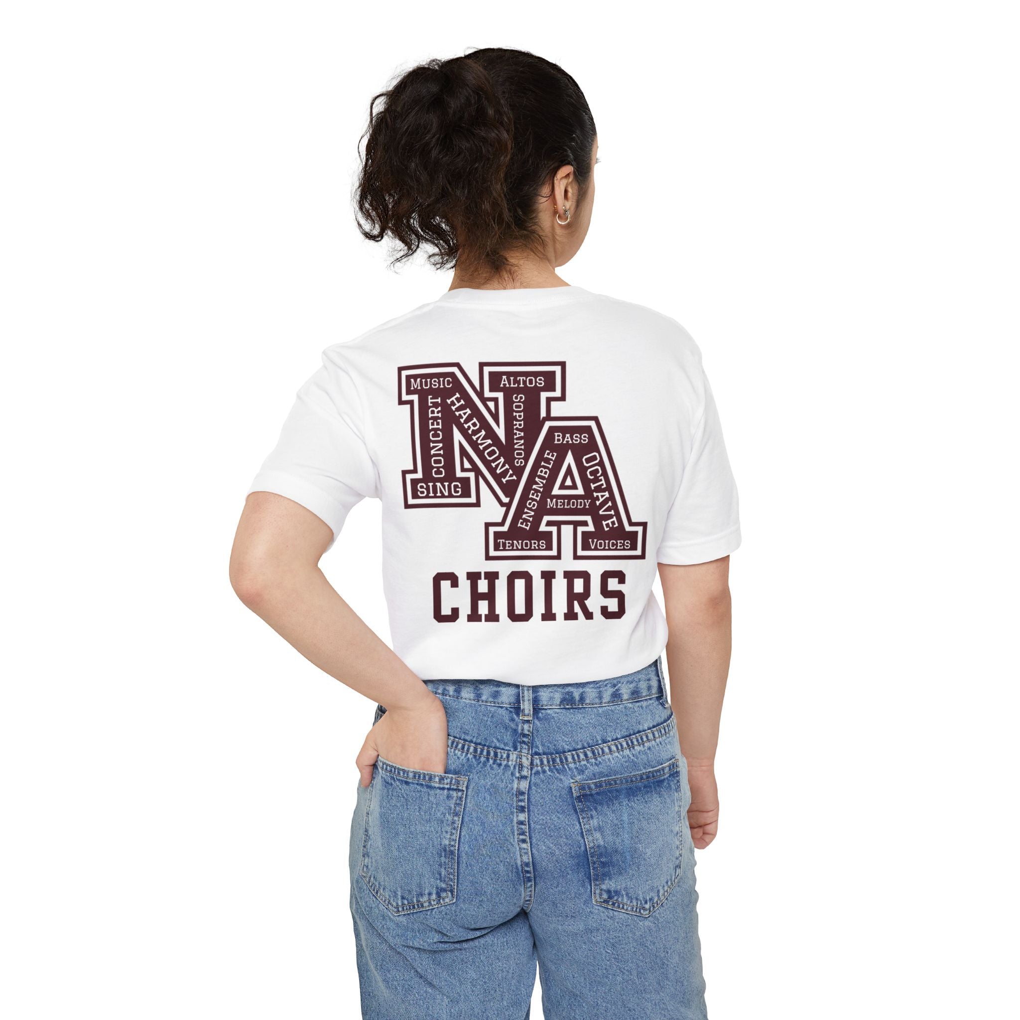 Adult Unisex Choirs Words NA Logo Graphic Pocket T-shirt