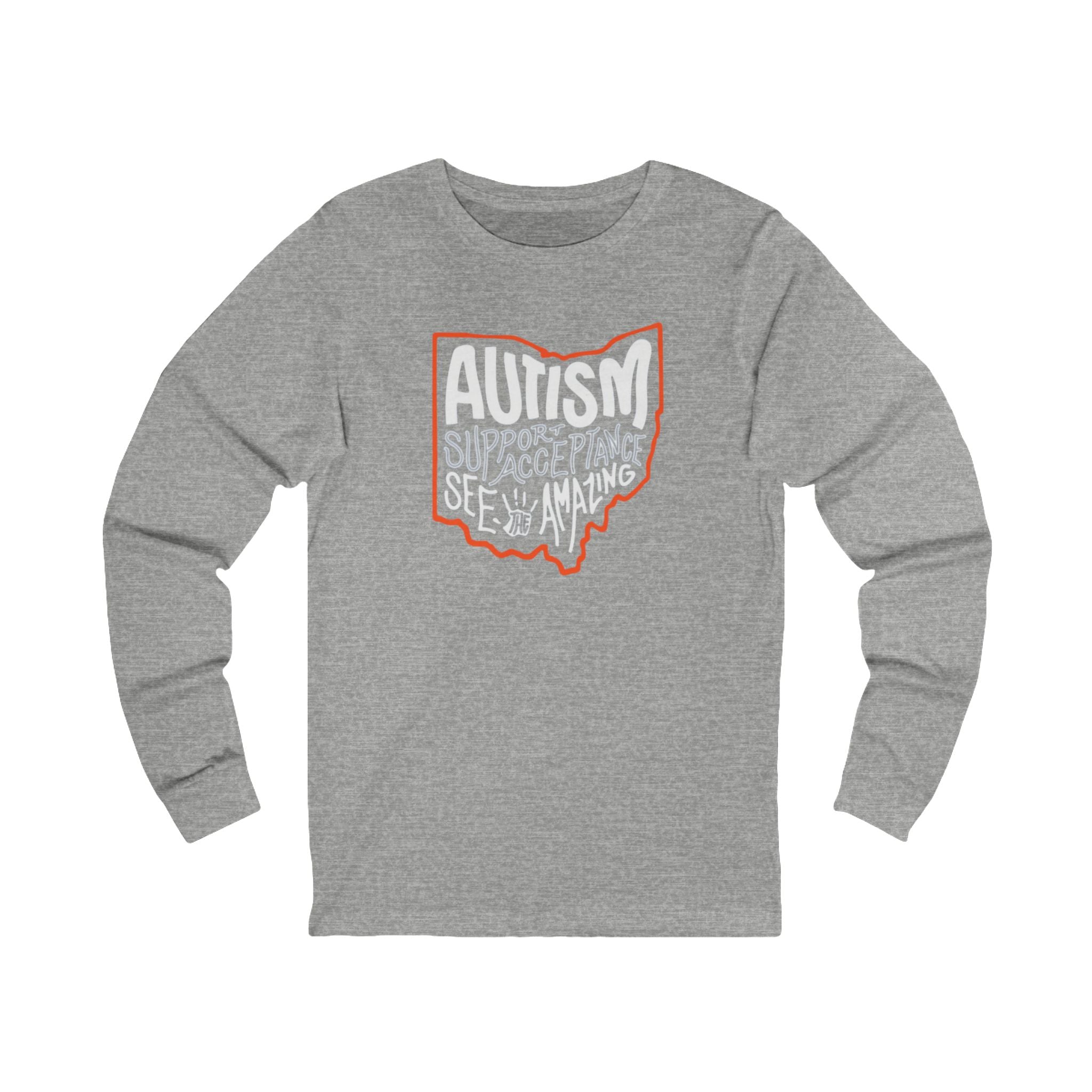 Adult Unisex Autism See The Amazing Graphic Long Sleeve Soft Tee