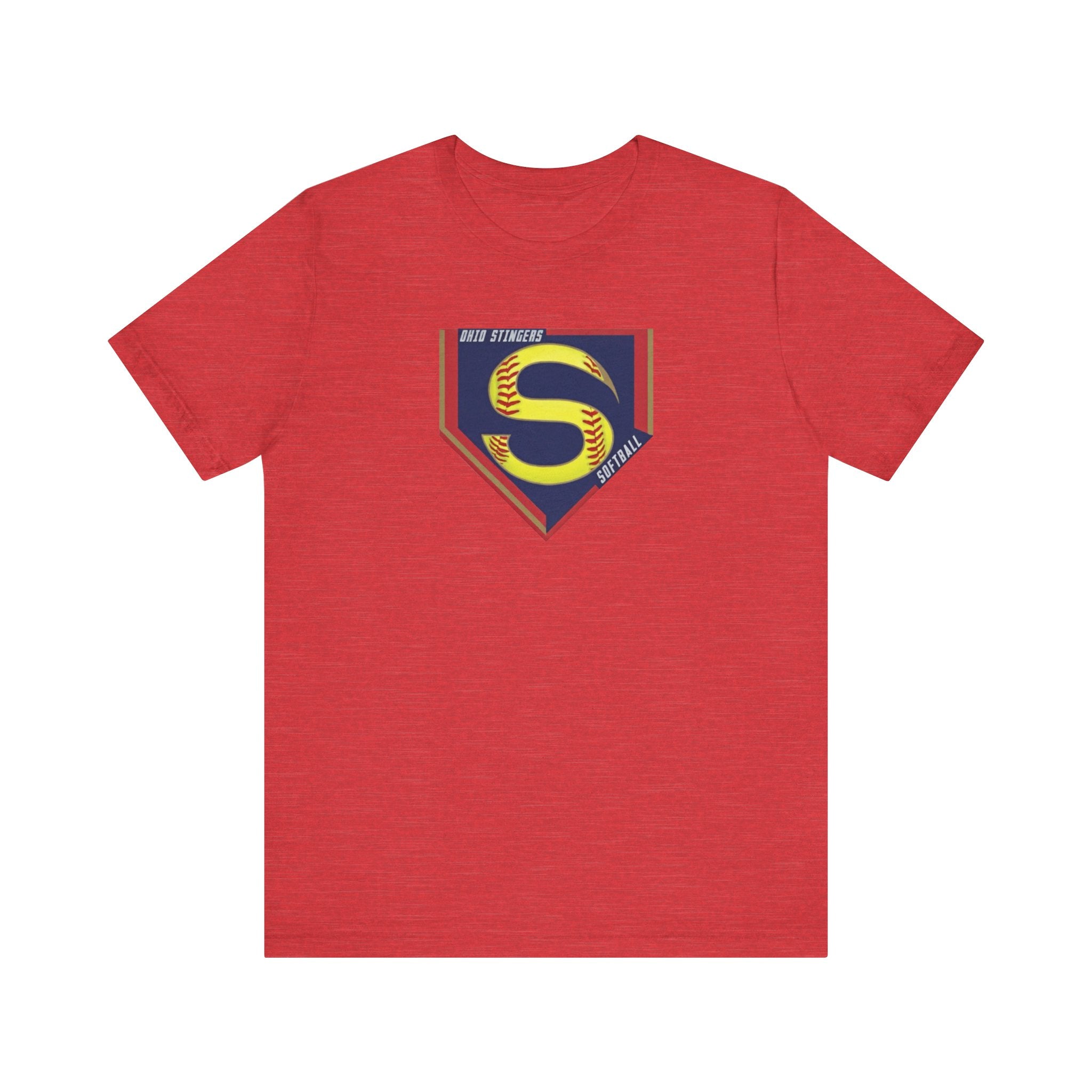 Adult Unisex Stingers Softball Logo Graphic Short Sleeve Bella + Canvas Soft Tee