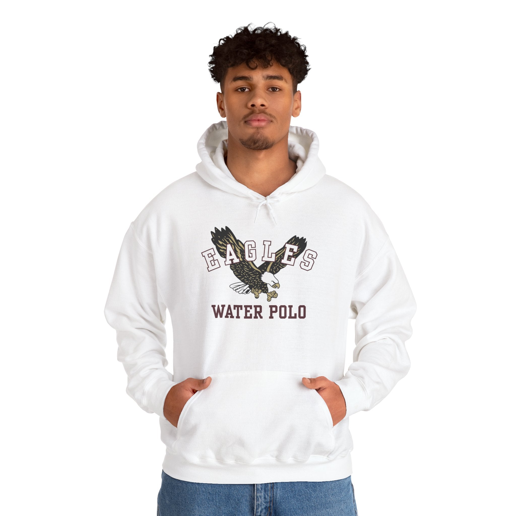 Adult Unisex Flying Water Polo Eagle Graphic Hoodie