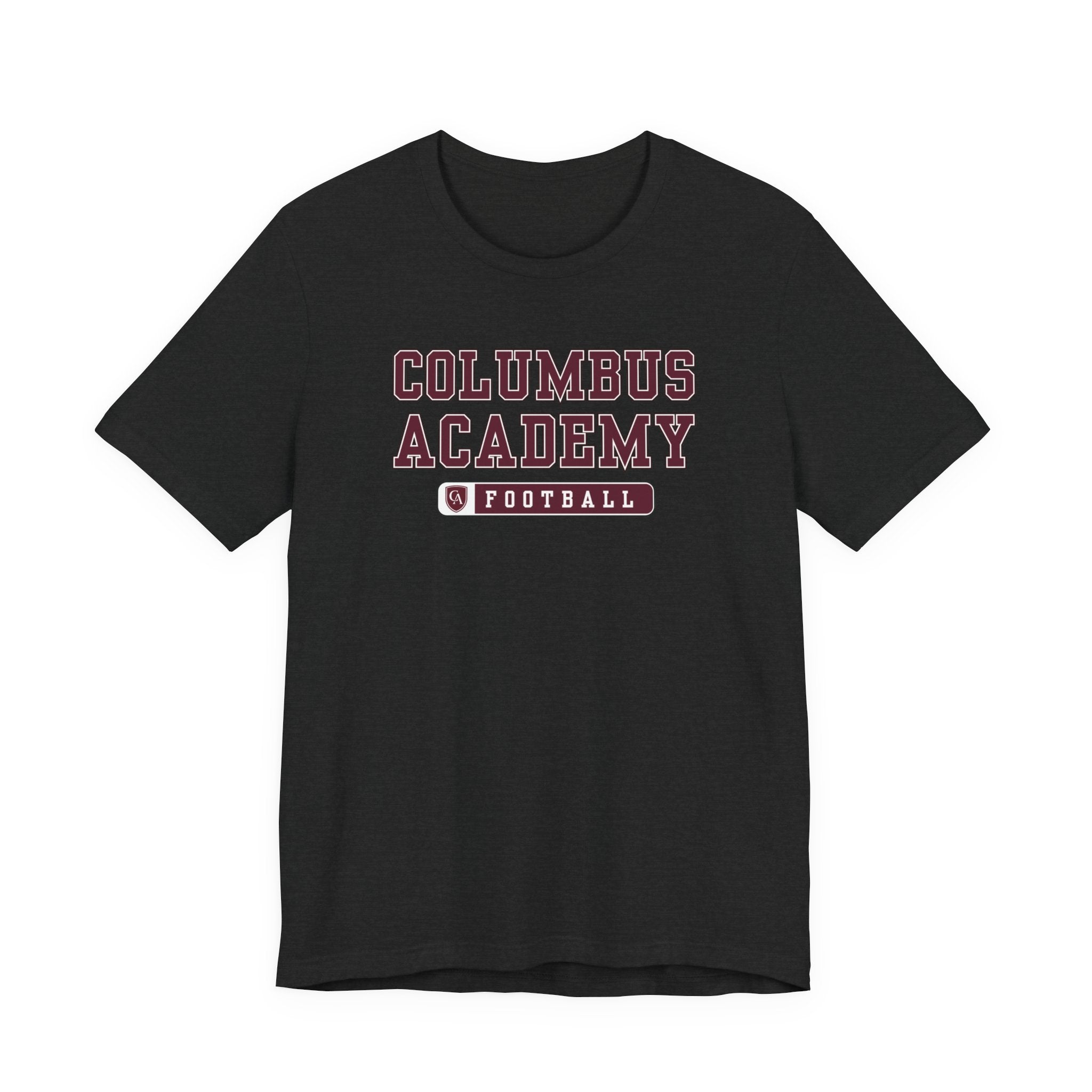 Adult Unisex Columbus Academy Football Graphic Short Sleeve Bella + Canvas Soft Tee