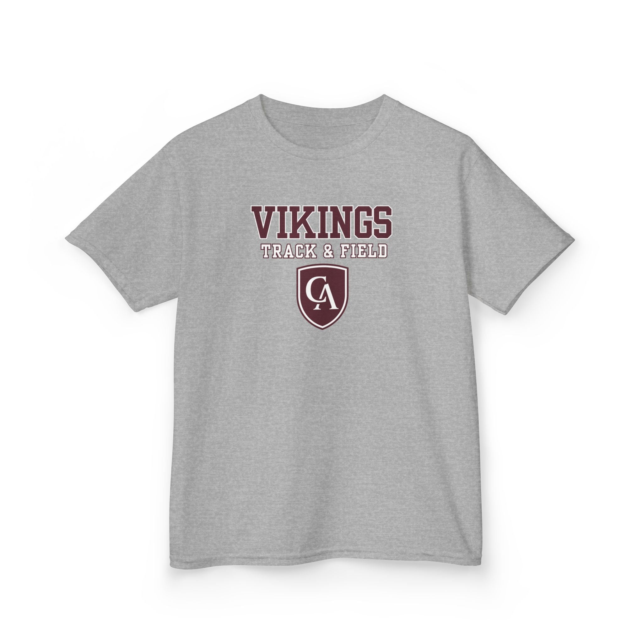 Youth Columbus Academy Vikings Track & Field Graphic Short Sleeve Gildan Heavy Tee