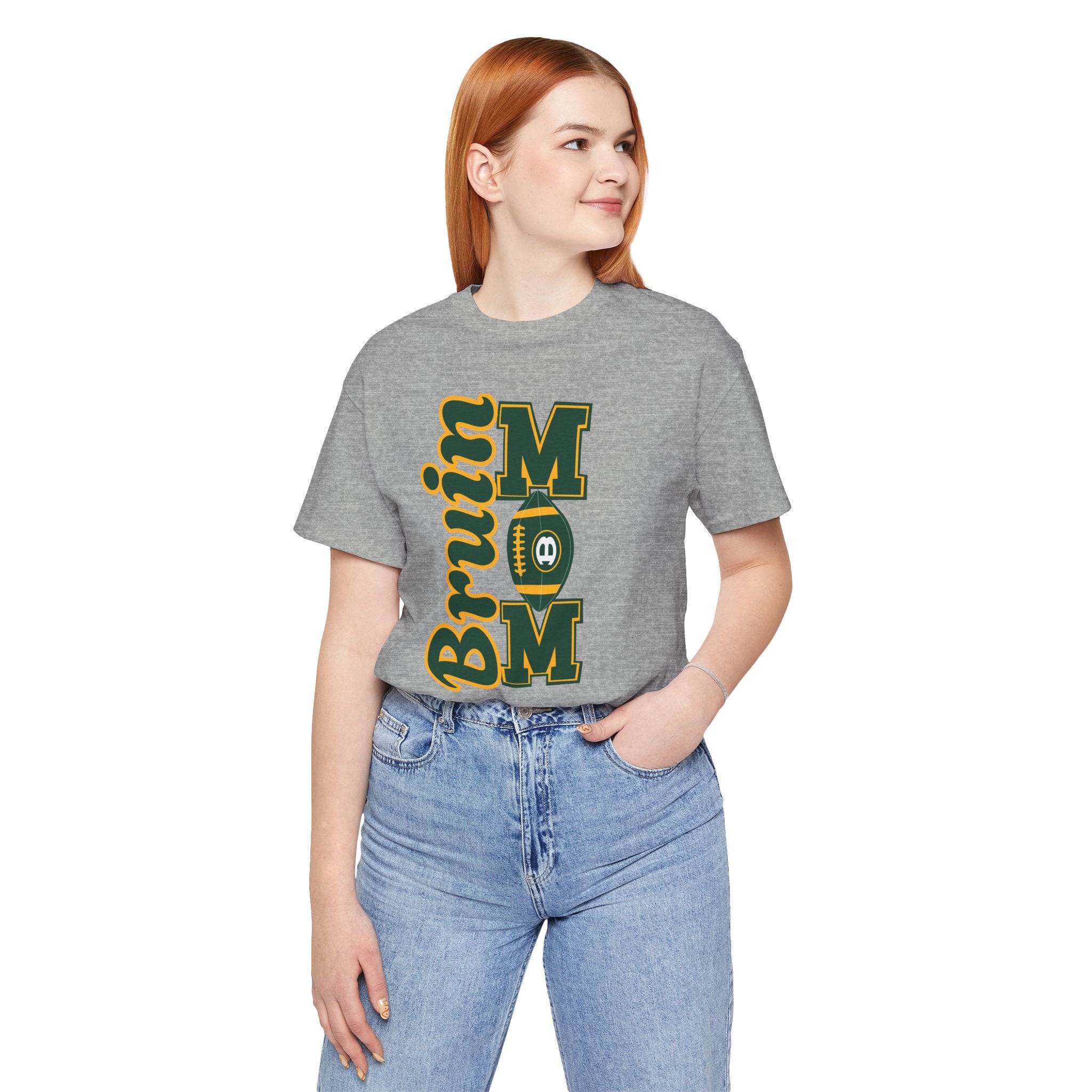 Adult Unisex Bruin Football Mom Graphic Short Sleeve Soft Tee