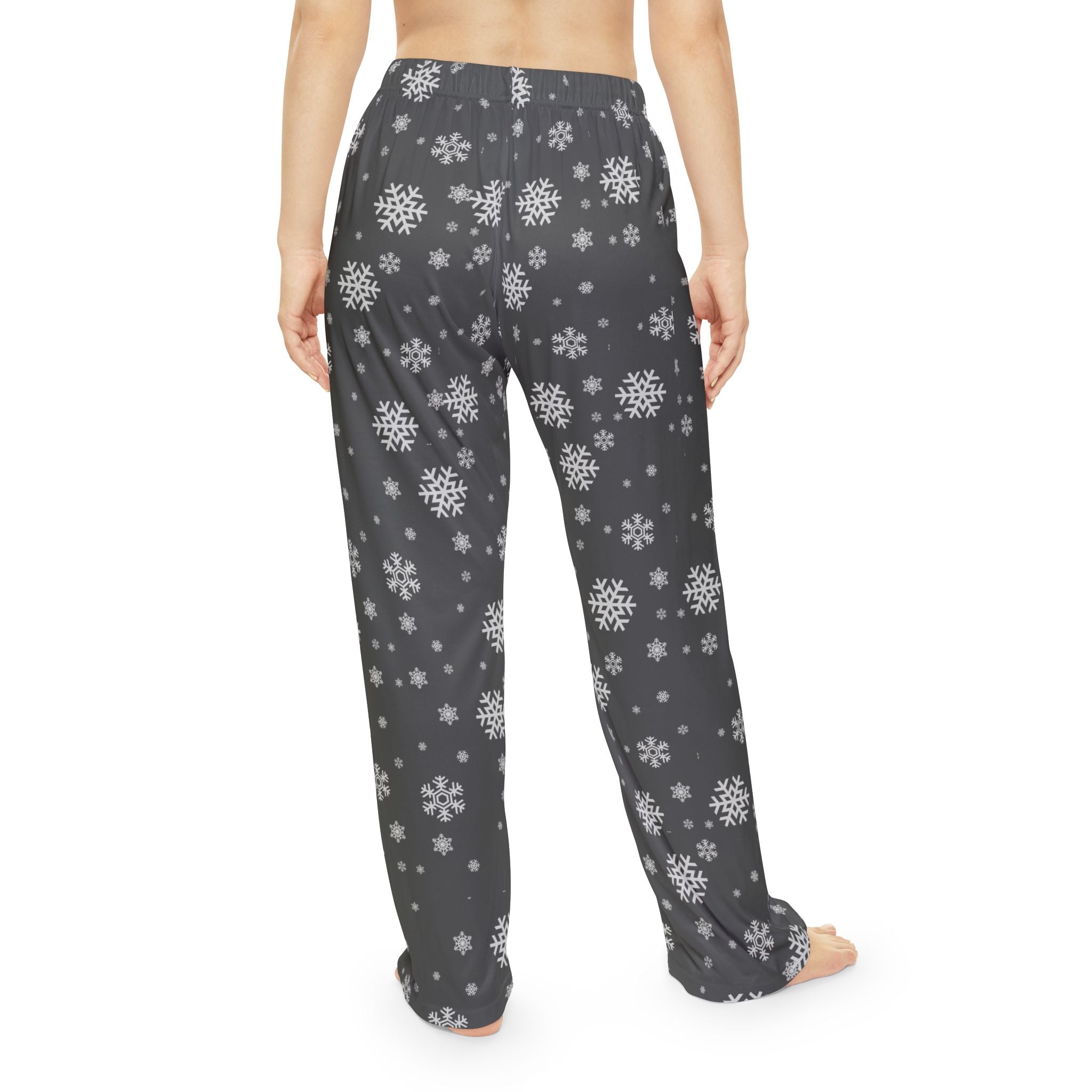 Women's Columbus Academy Vikings Spirited Snowflake Grey Printed Pajama Pants