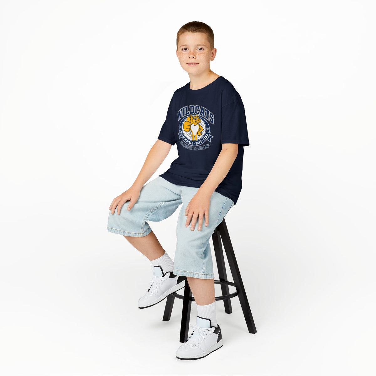Copy of Overbrook Elementary Wildcats Block Letter Graphic Gildan Classic Tee