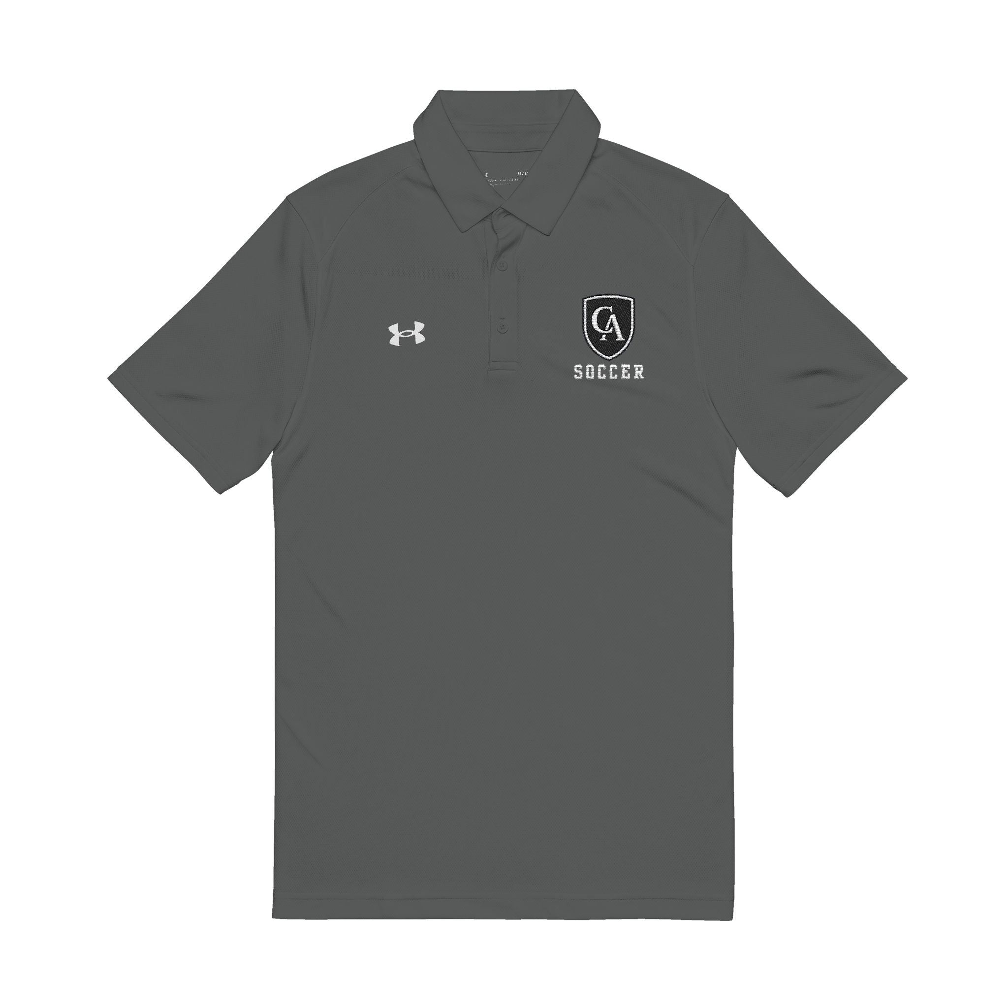 Adult Unisex Columbus Academy Vikings Soccer Under Armour Performance Polo with Logo Embroidery