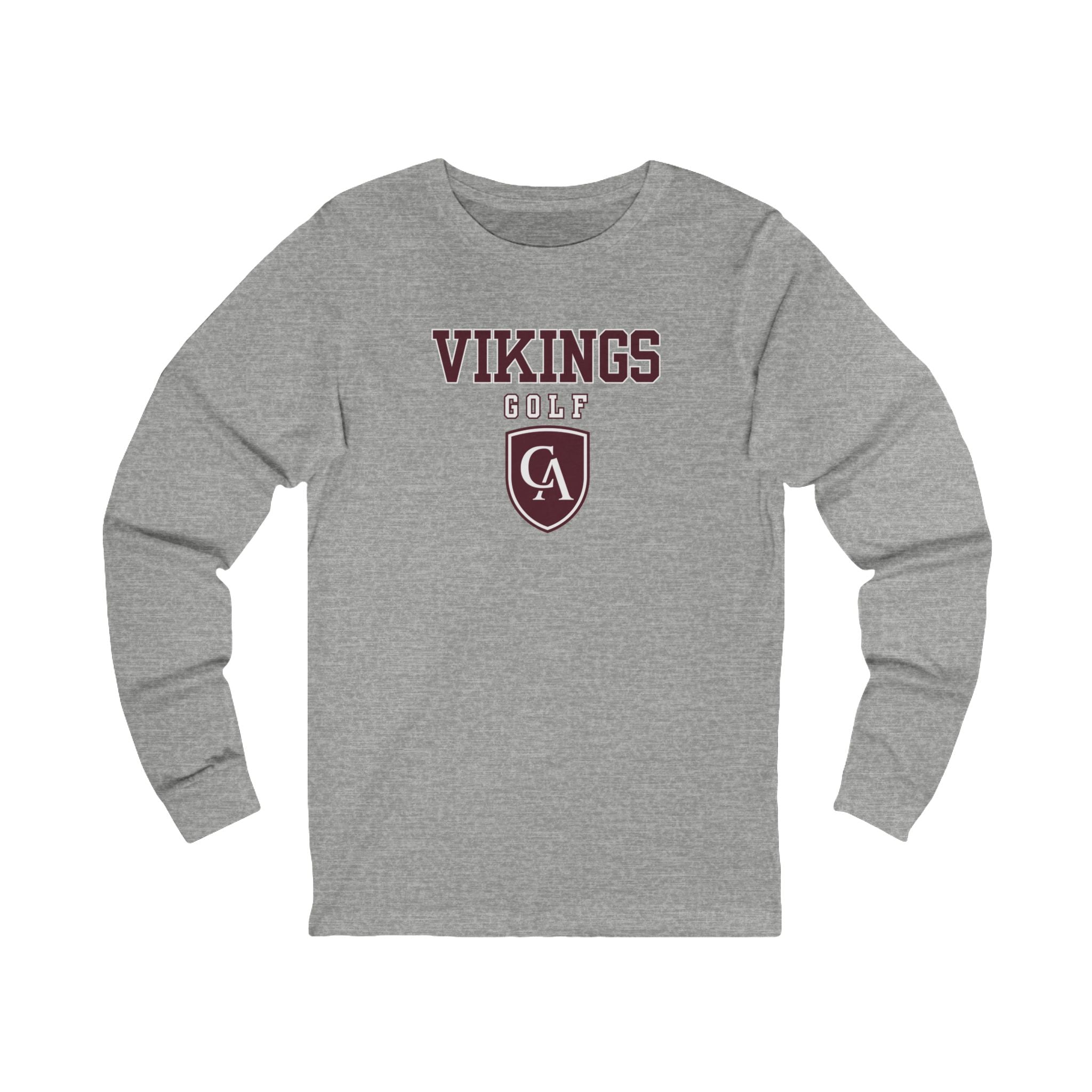 Adult Unisex Columbus Academy Vikings Golf Graphic Bella + Canvas Long Sleeve Soft Tee