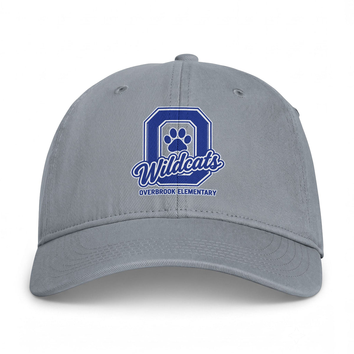 Overbrook Elementary Wildcats Block Letter Graphic Coastal Washed Cap