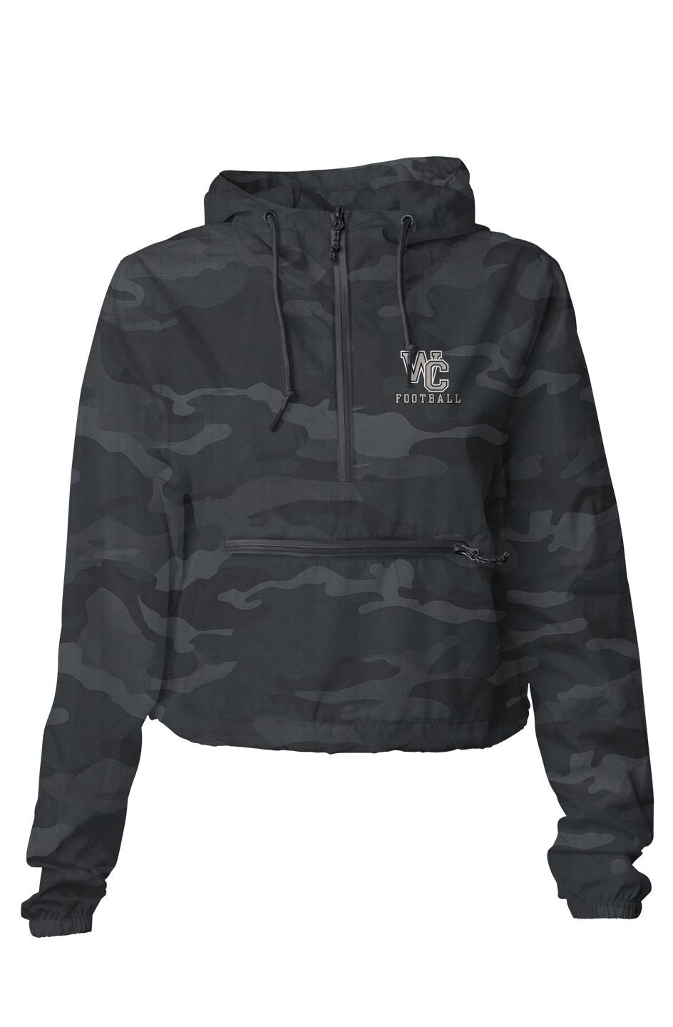 Black Camo Crop Windbreaker