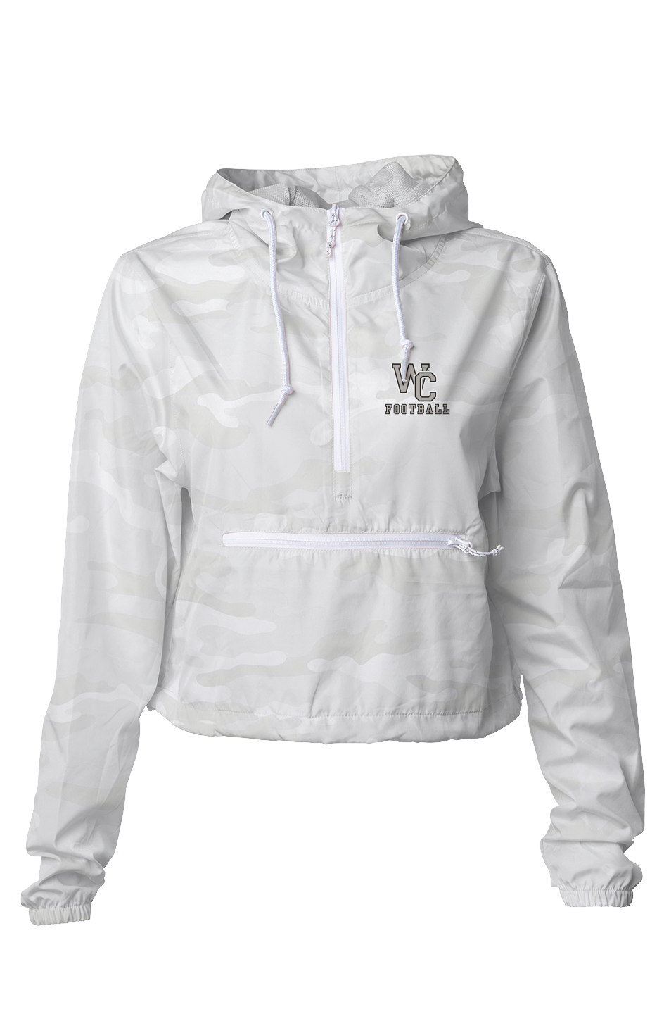 White Camo Crop Windbreaker