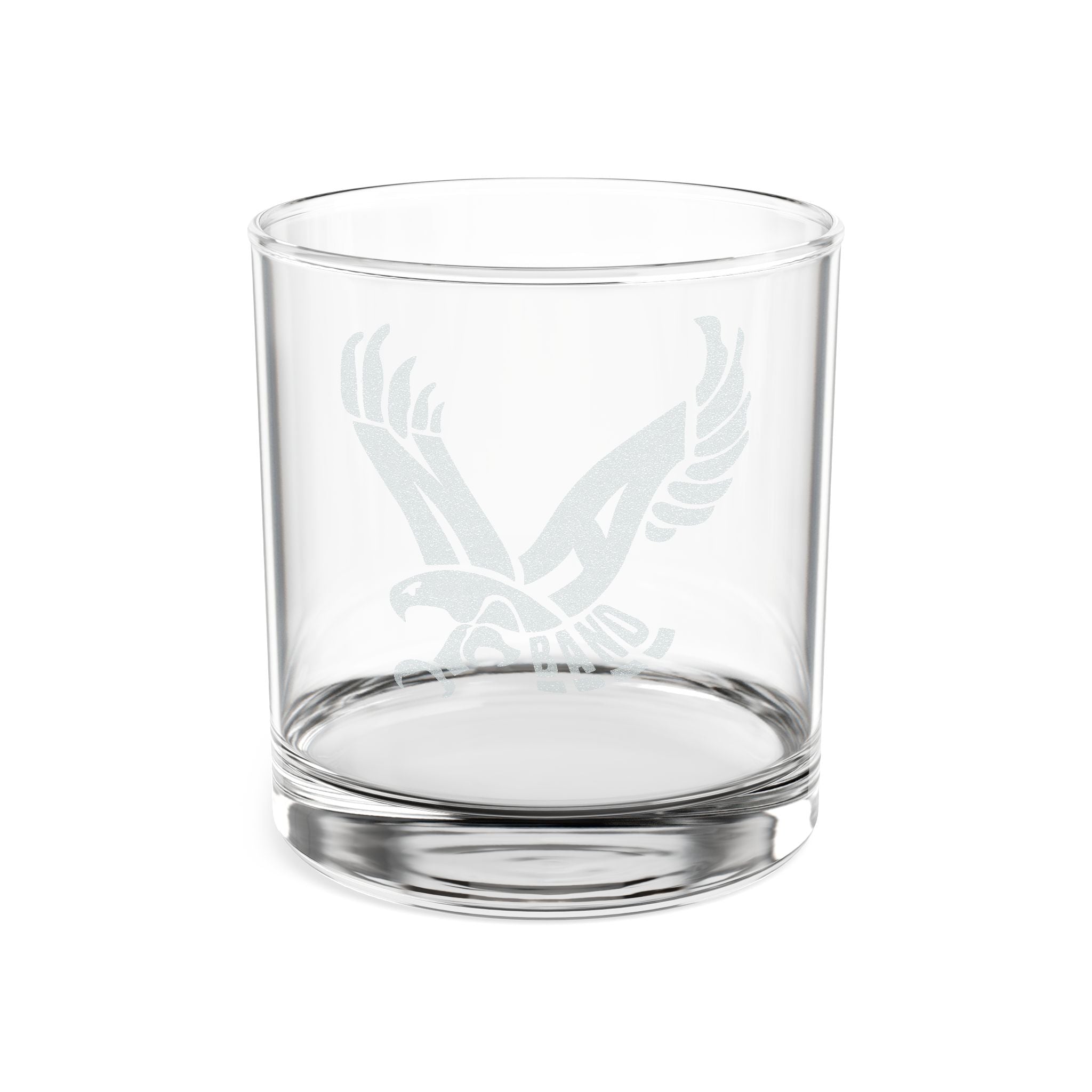 NAHS Marching Band Eagle Engraved Rocks Glass