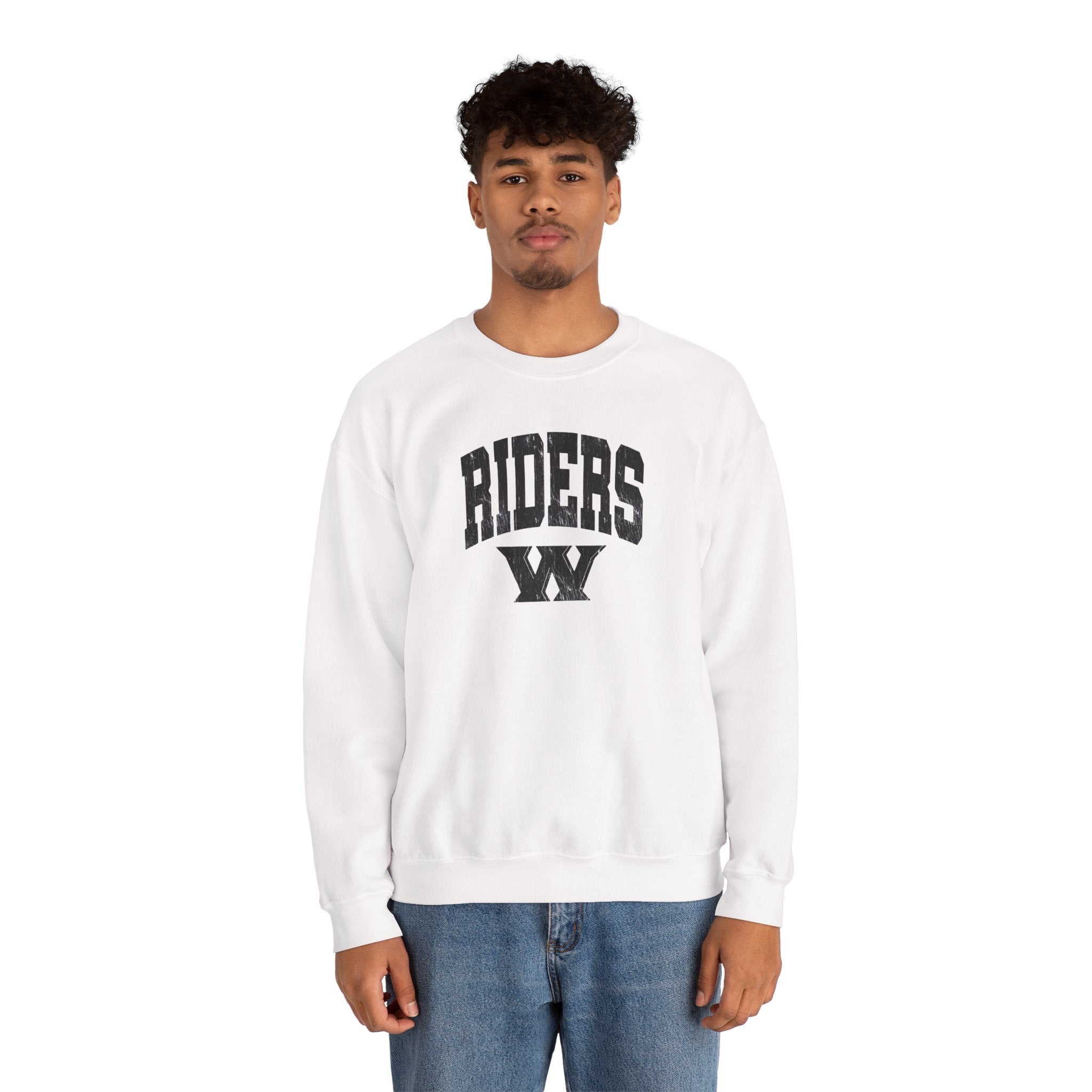 Adult Unisex Riders Arch Vintage Distressed W Graphic Sweatshirt