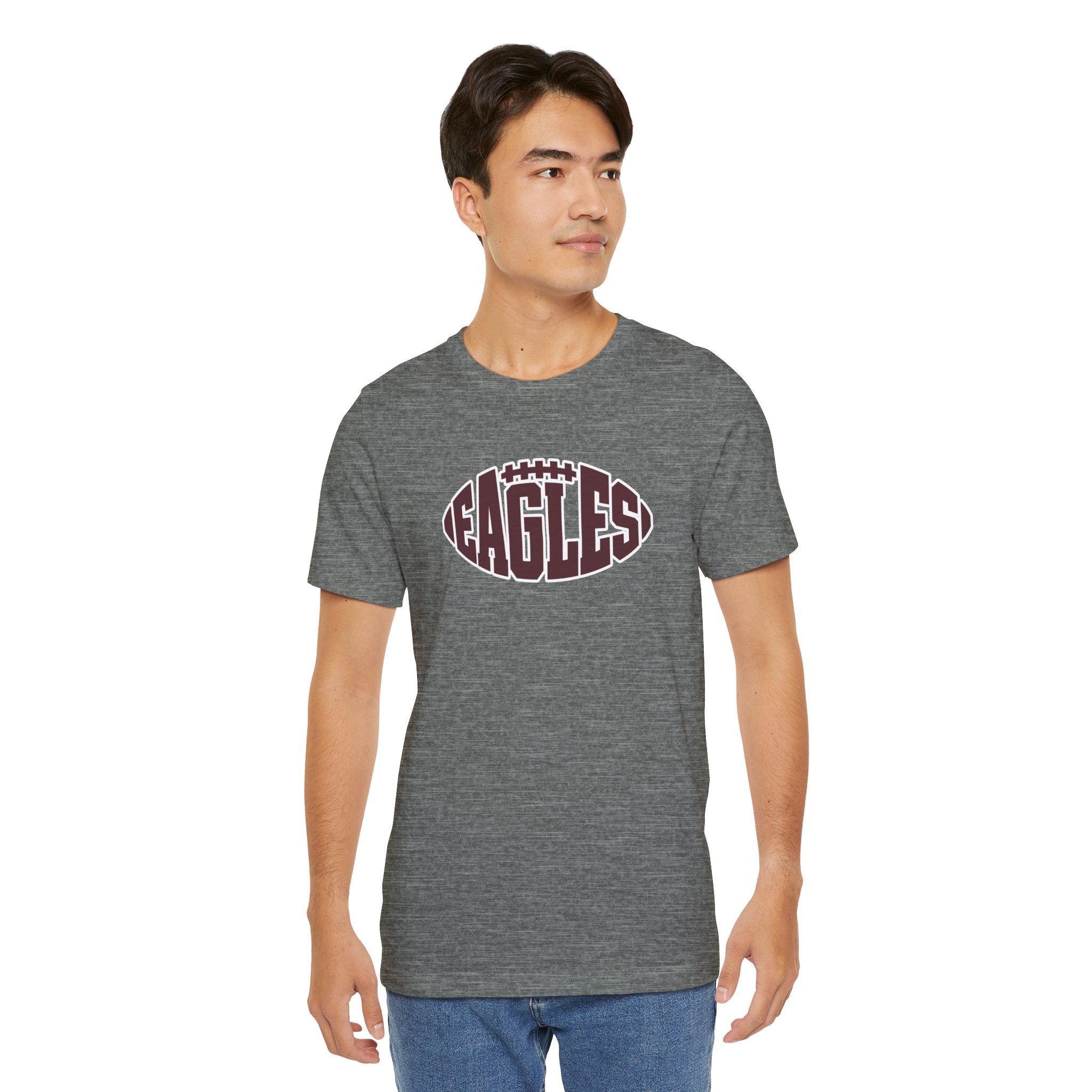 Adult Unisex New Albany Football Eagle Ball Graphic Short Sleeve Soft Tee