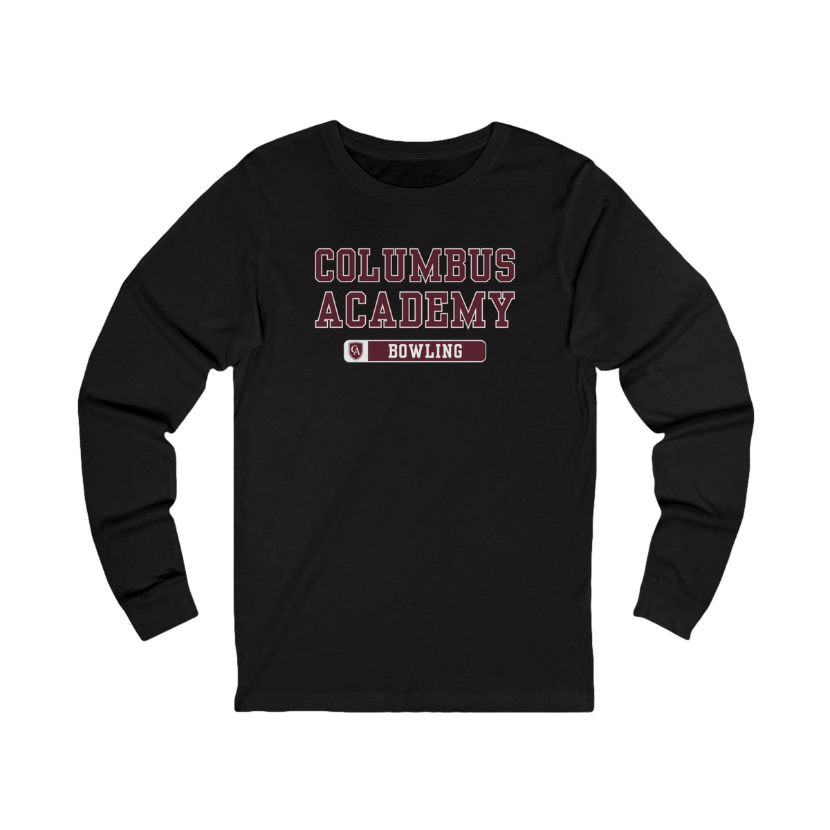 Adult Unisex Columbus Academy Bowling Graphic Long Sleeve Bella + Canvas Soft Tee