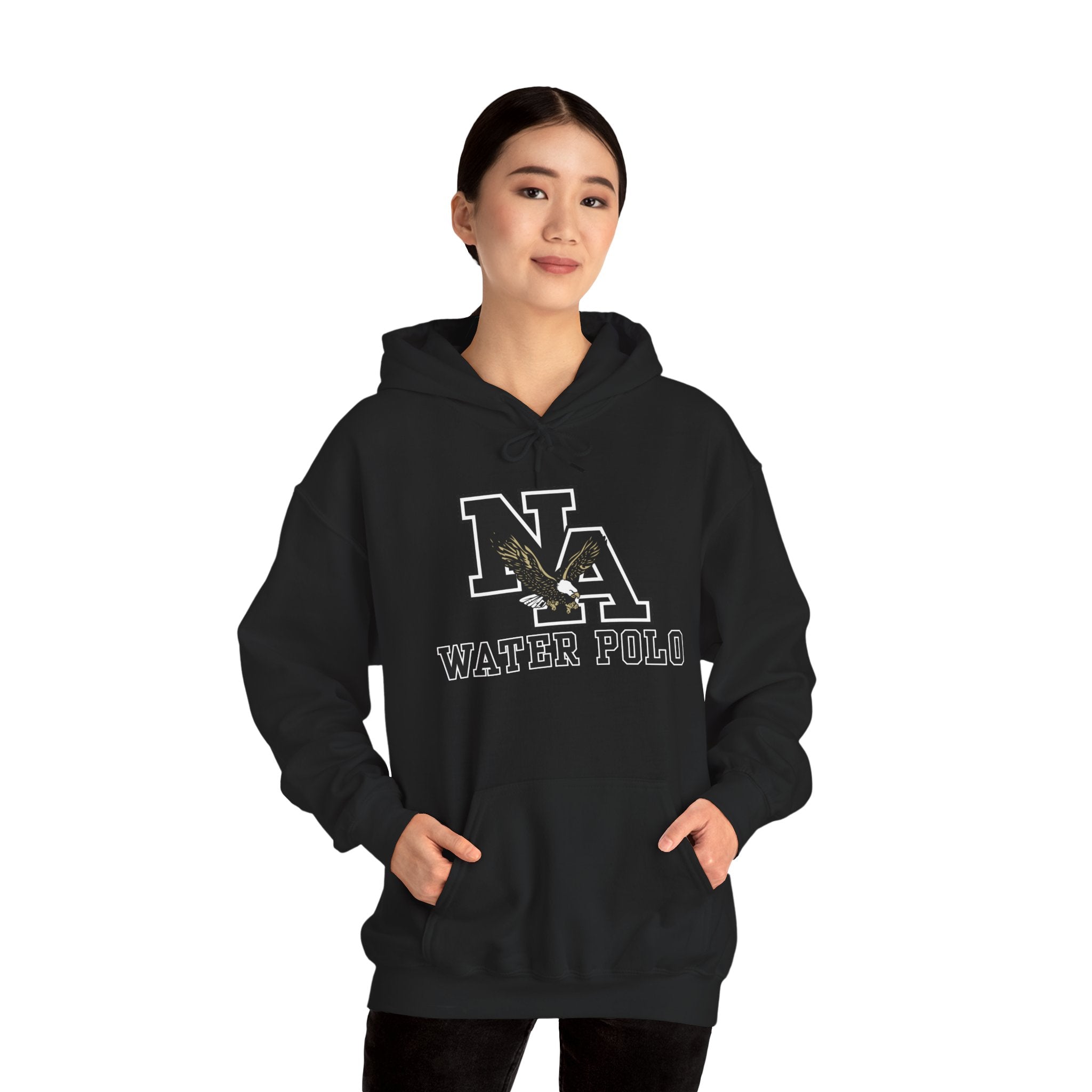 Adult Unisex New Albany Water Polo Classic Black Logo Graphic Hoodie