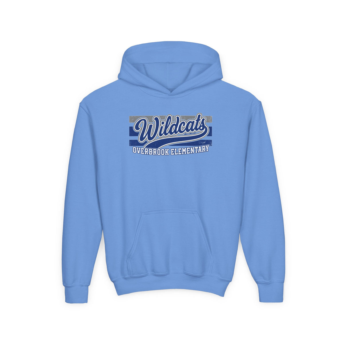 Youth Overbrook Elementary Wildcats Vintage Distressed Spirit Graphic Hoodie