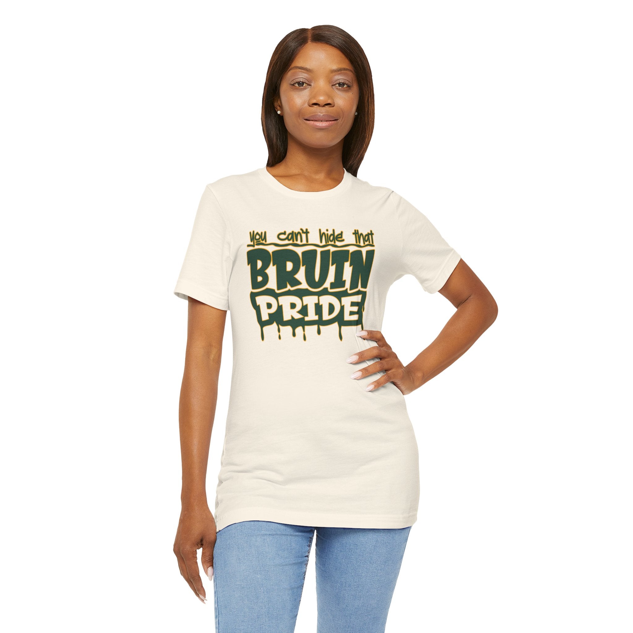 Adult Unisex Bruin Pride Drip Graphic Short Sleeve Soft Tee