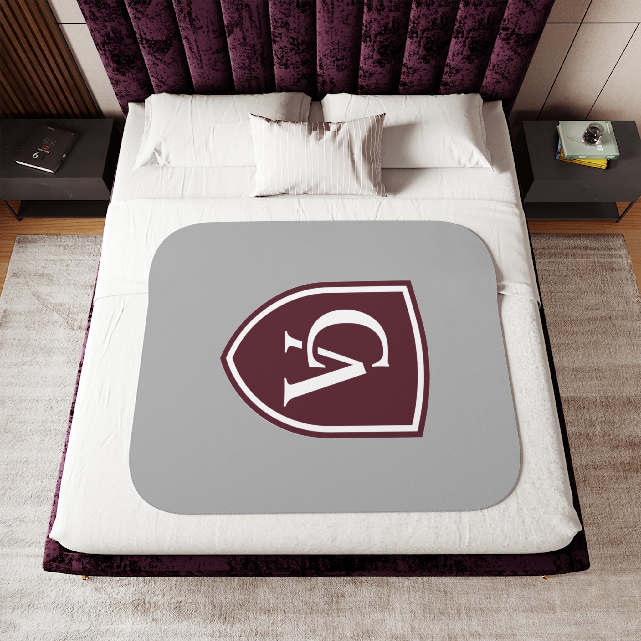 Columbus Academy Graphic So-Soft Sherpa Blanket