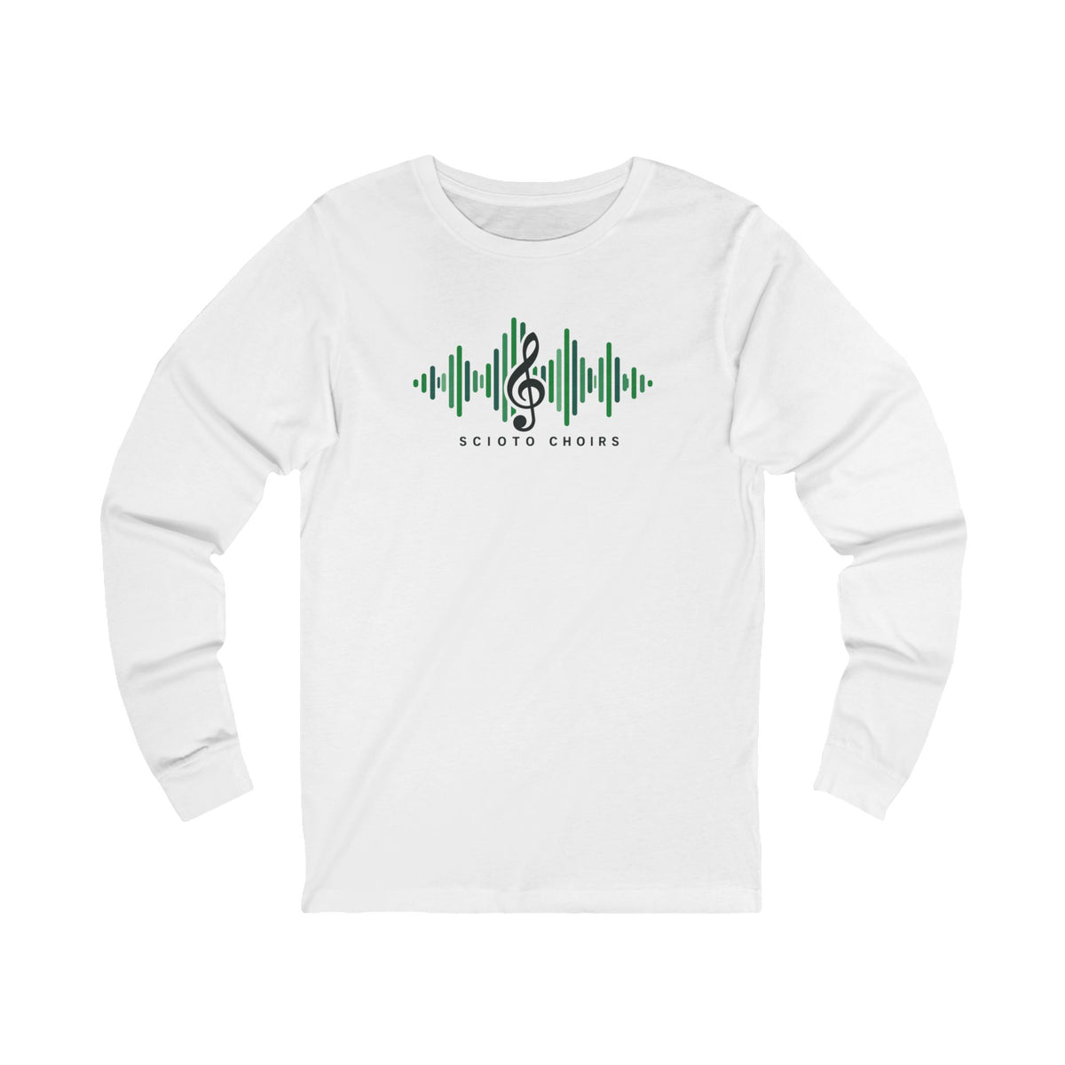 Adult Unisex Dublin Scioto Choirs Sound Wave Graphic Long Sleeve Bella + Canvas Soft Tee