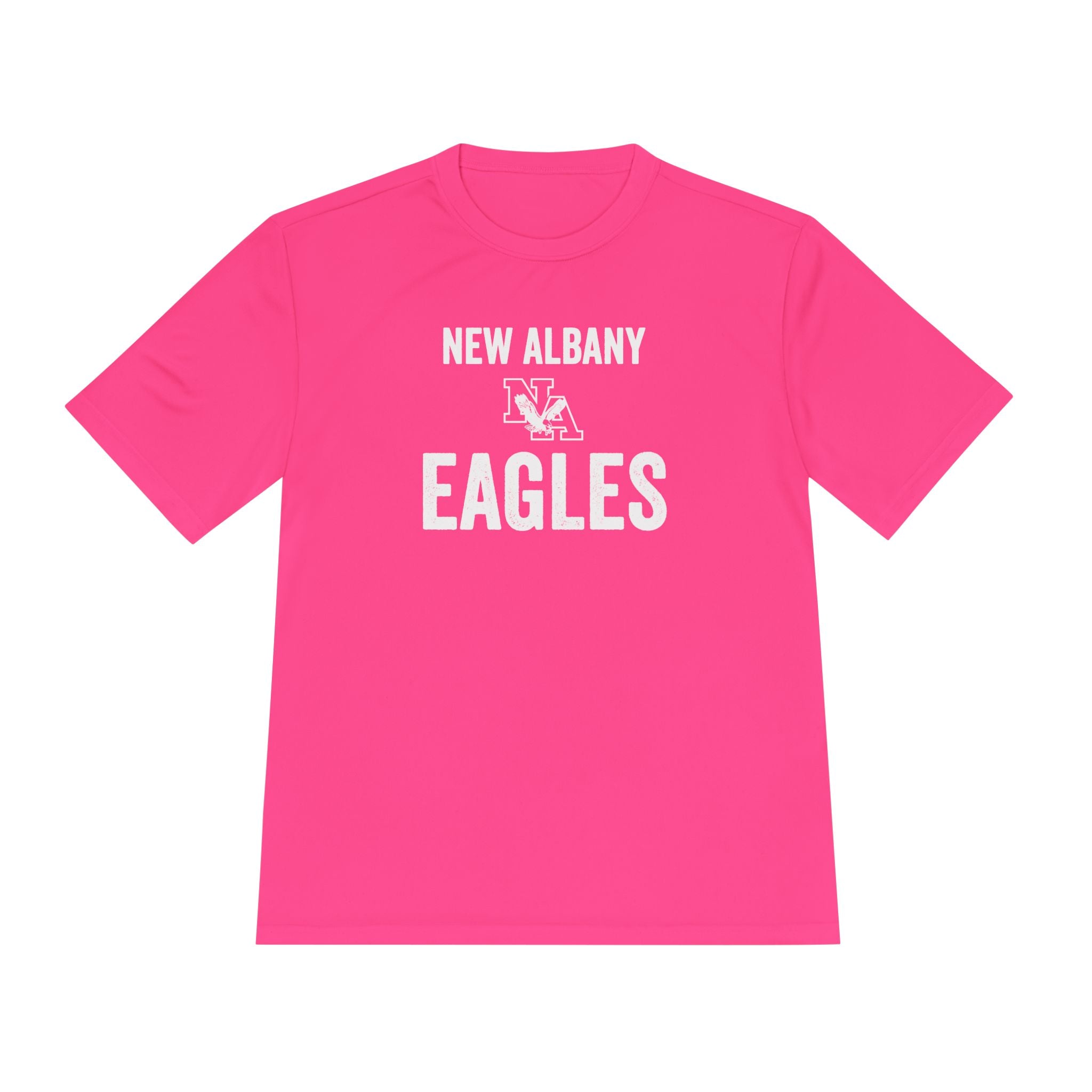 Adult Unisex Vintage Distressed New Albany Eagles Graphic Short Sleeve Performance Tee