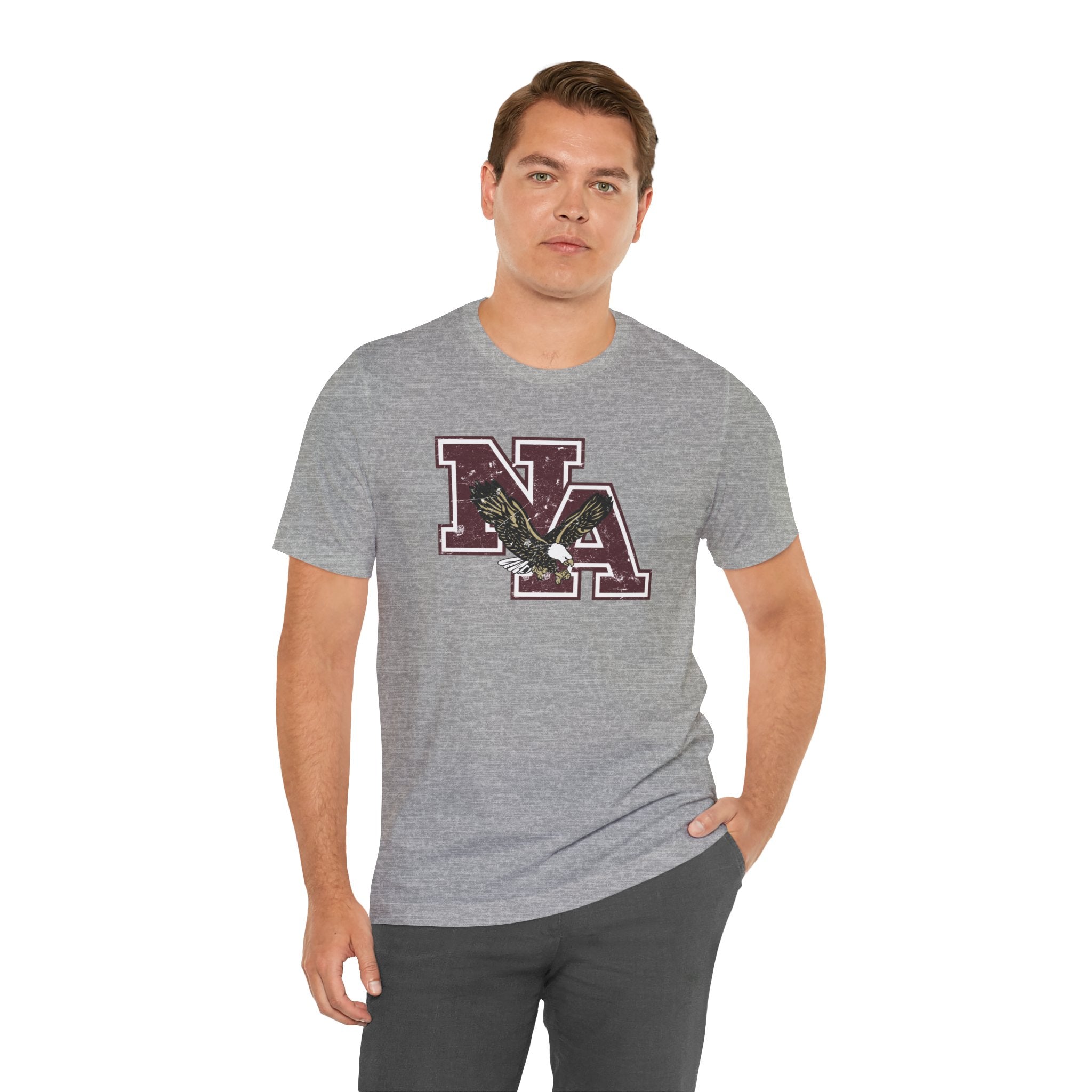 Adult Unisex Vintage Distressed Maroon Logo Short Sleeve Soft Tee