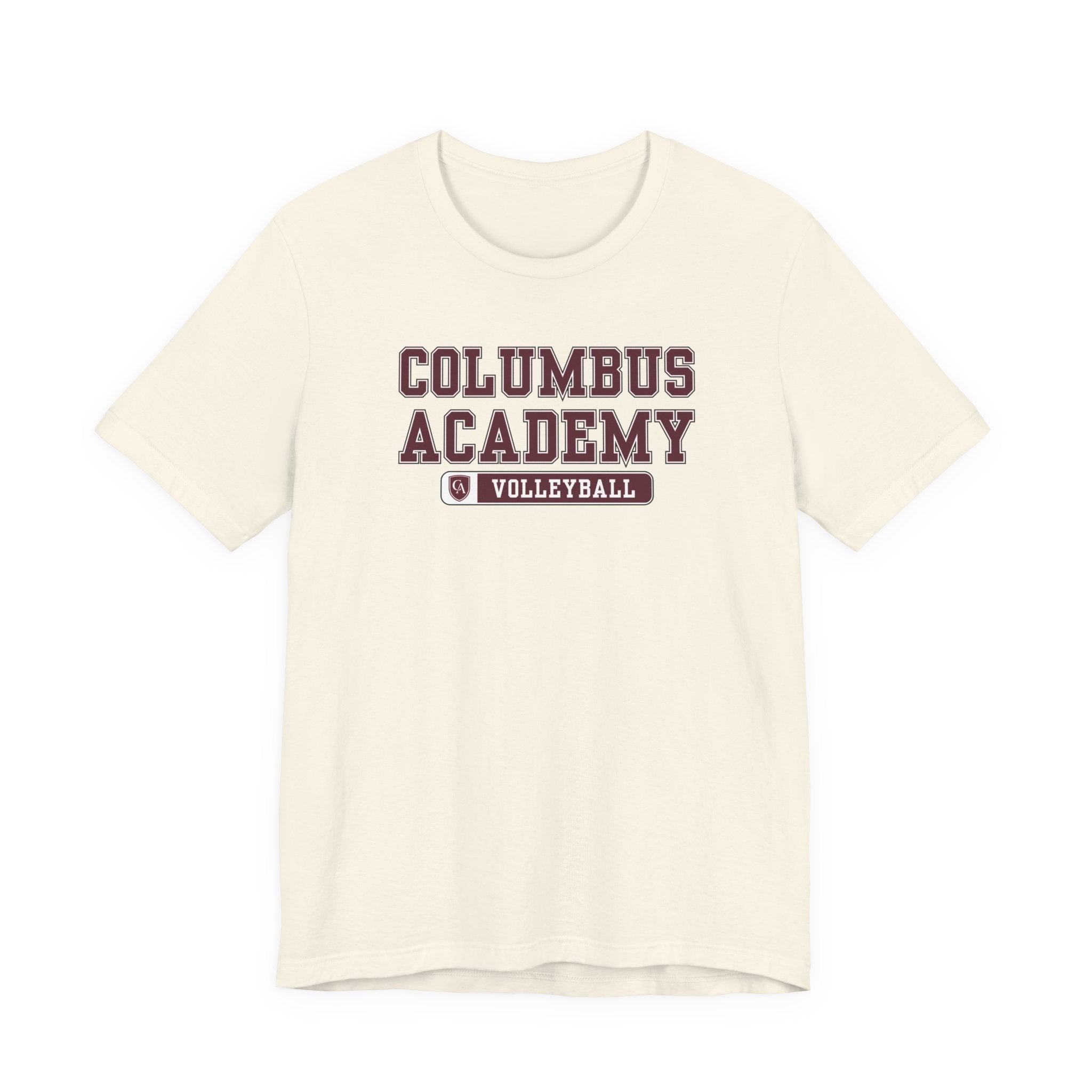 Adult Unisex Columbus Academy Volleyball Graphic Short Sleeve Bella + Canvas Soft Tee