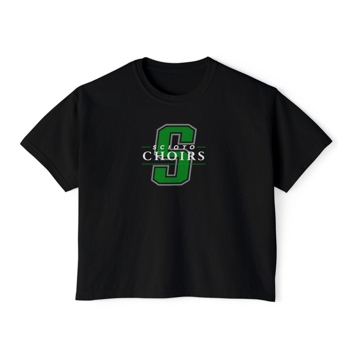 Women's Dublin Scioto Choirs Classic Logo Graphic Boxy Crop Short Sleeve Tee