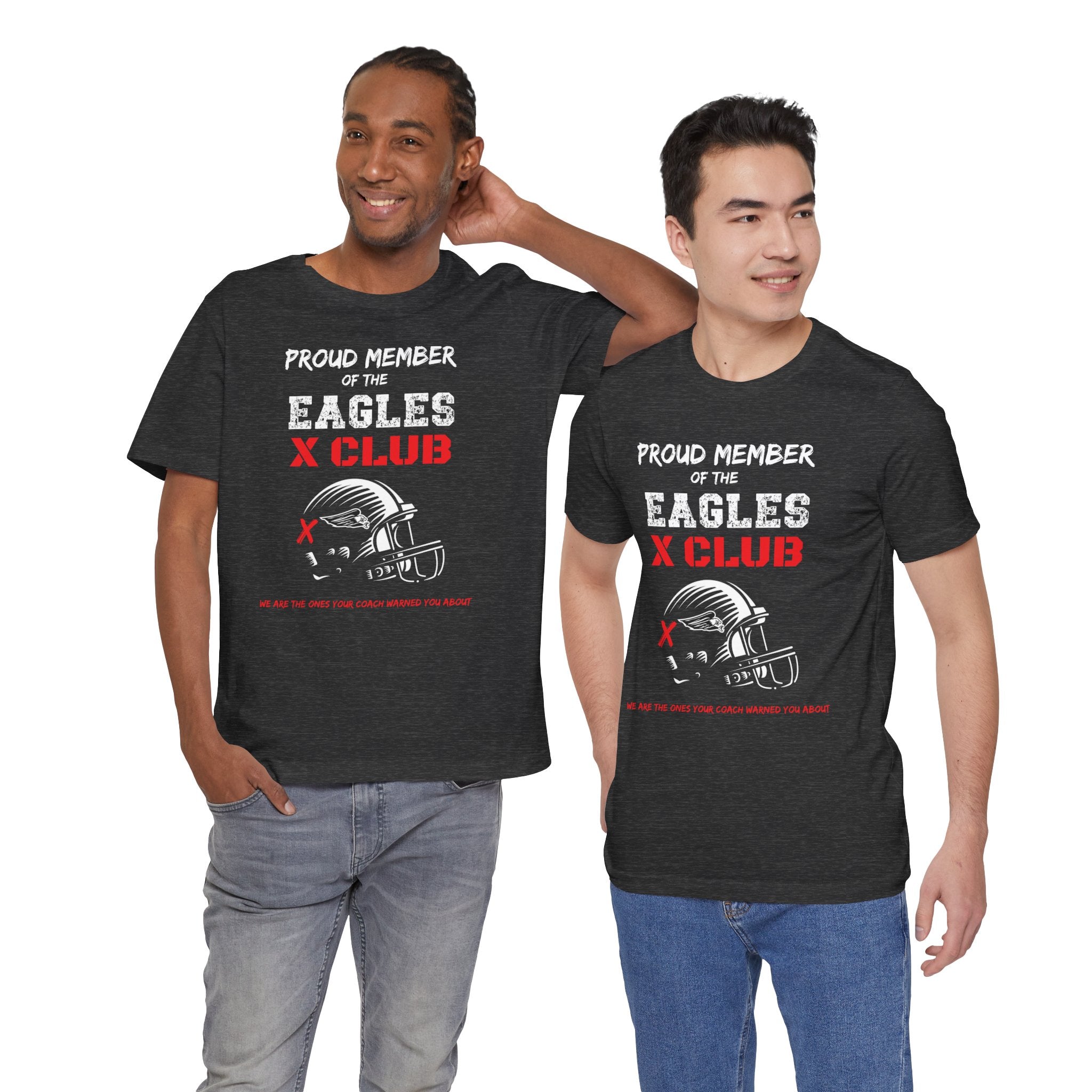 Adult Unisex Eagles Red X Club Graphic Short Sleeve Soft Tee