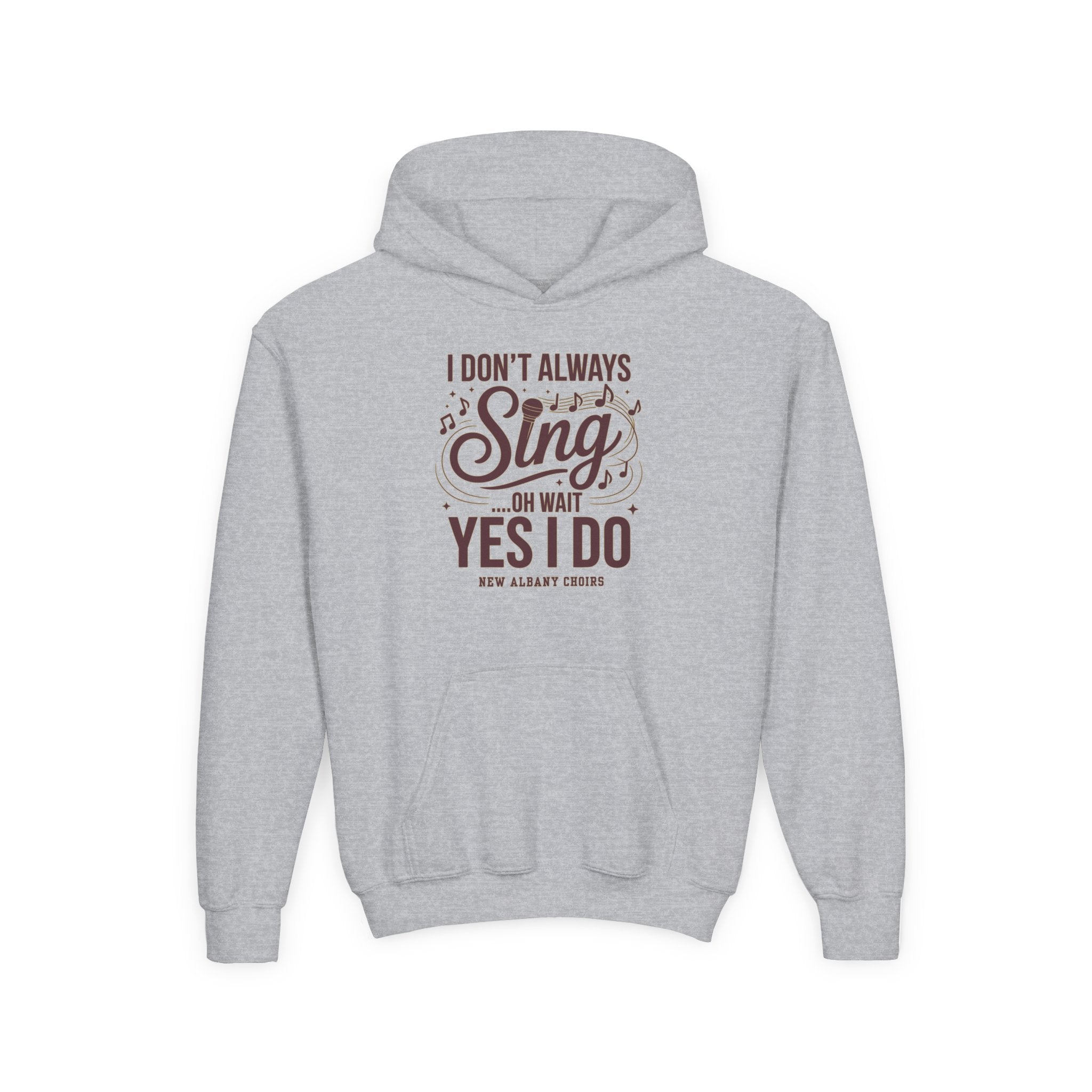 Youth I Don't Always Sing Graphic Hoodie