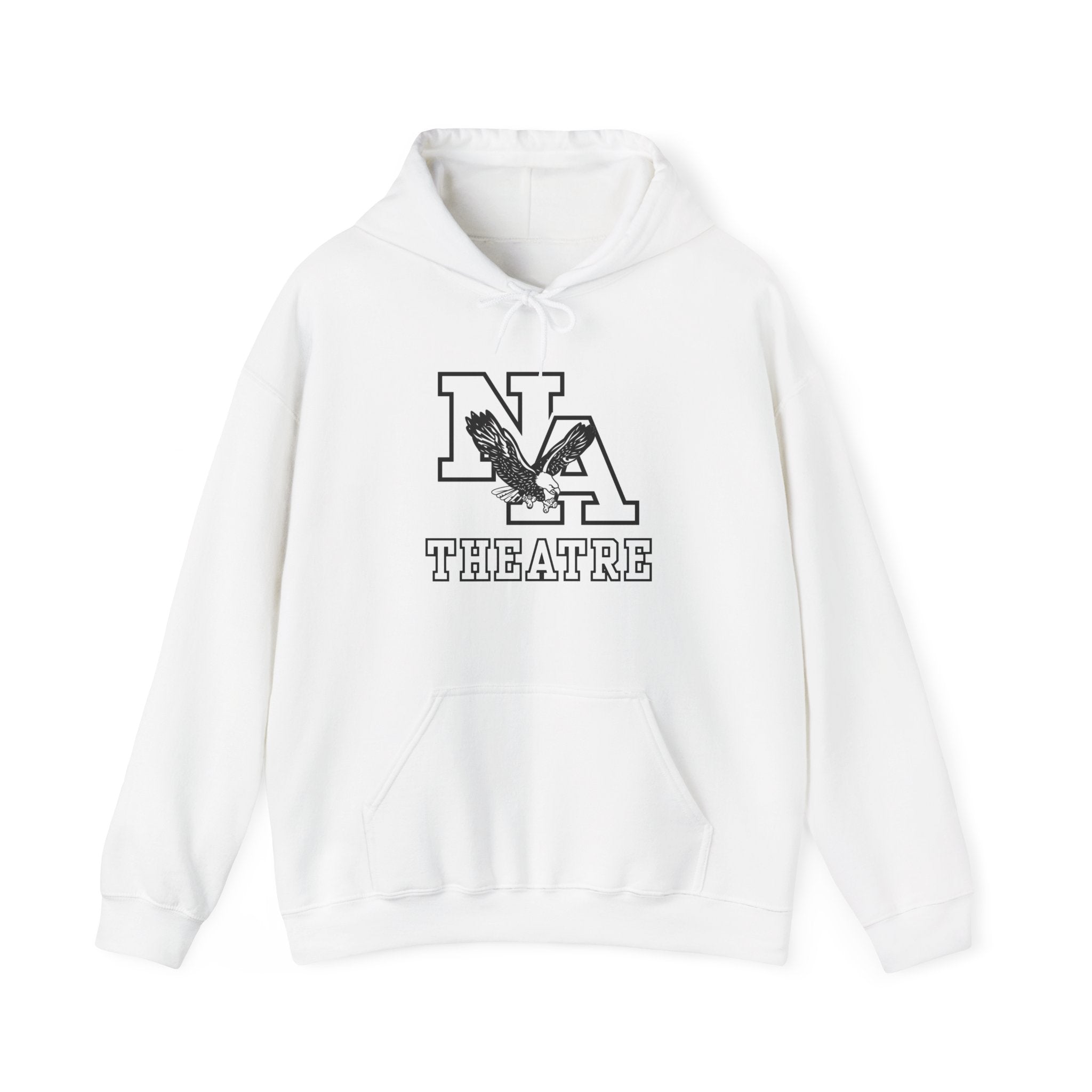 Adult Unisex White/Black Classic NA Theatre Logo Graphic Hoodie