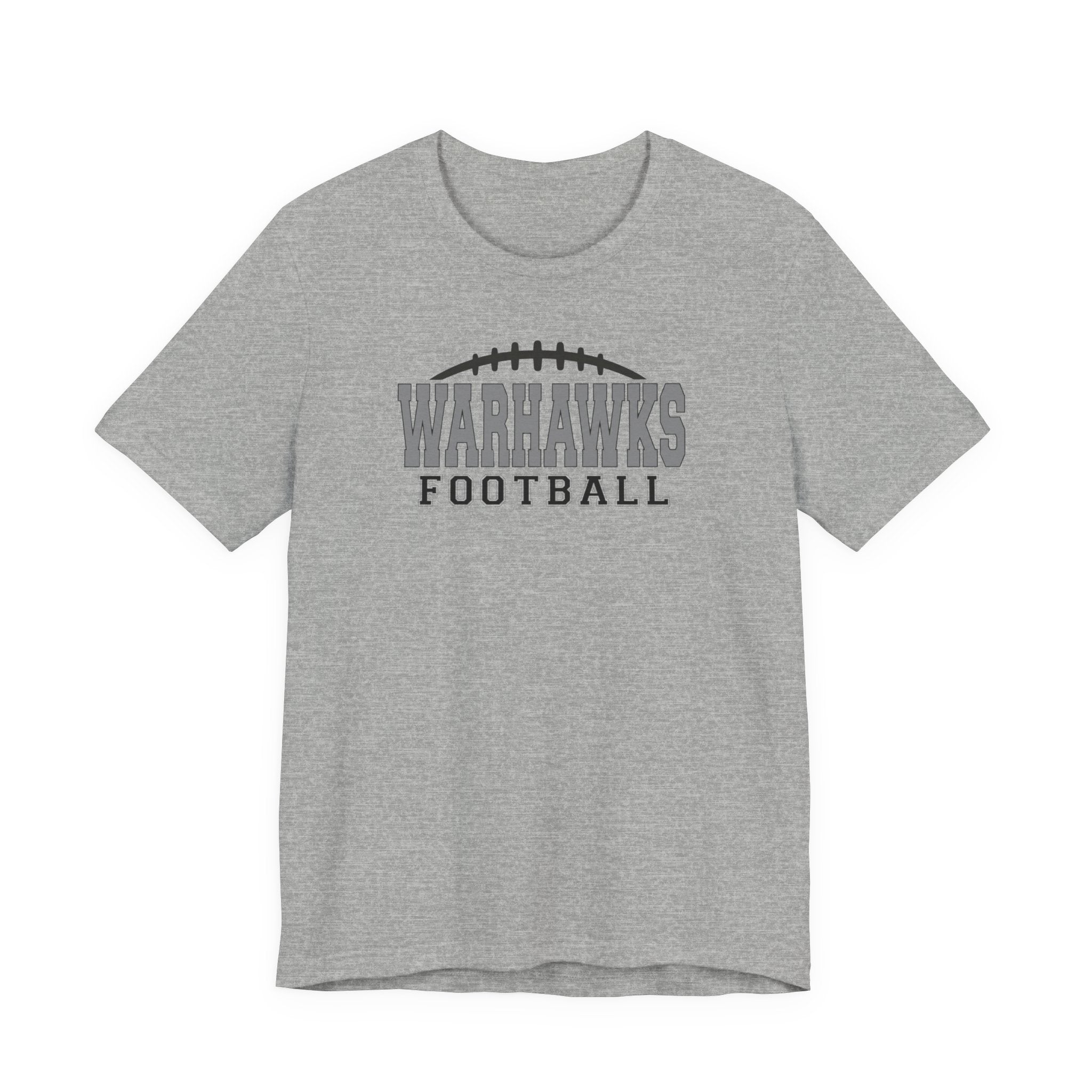 Adult Unisex Westerville Central Warhawks Football Laces Graphic Short Sleeve Soft Tee