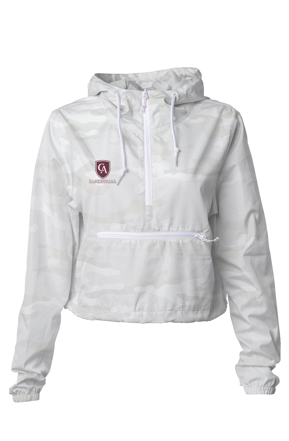 White Camo Crop Windbreaker Basketball