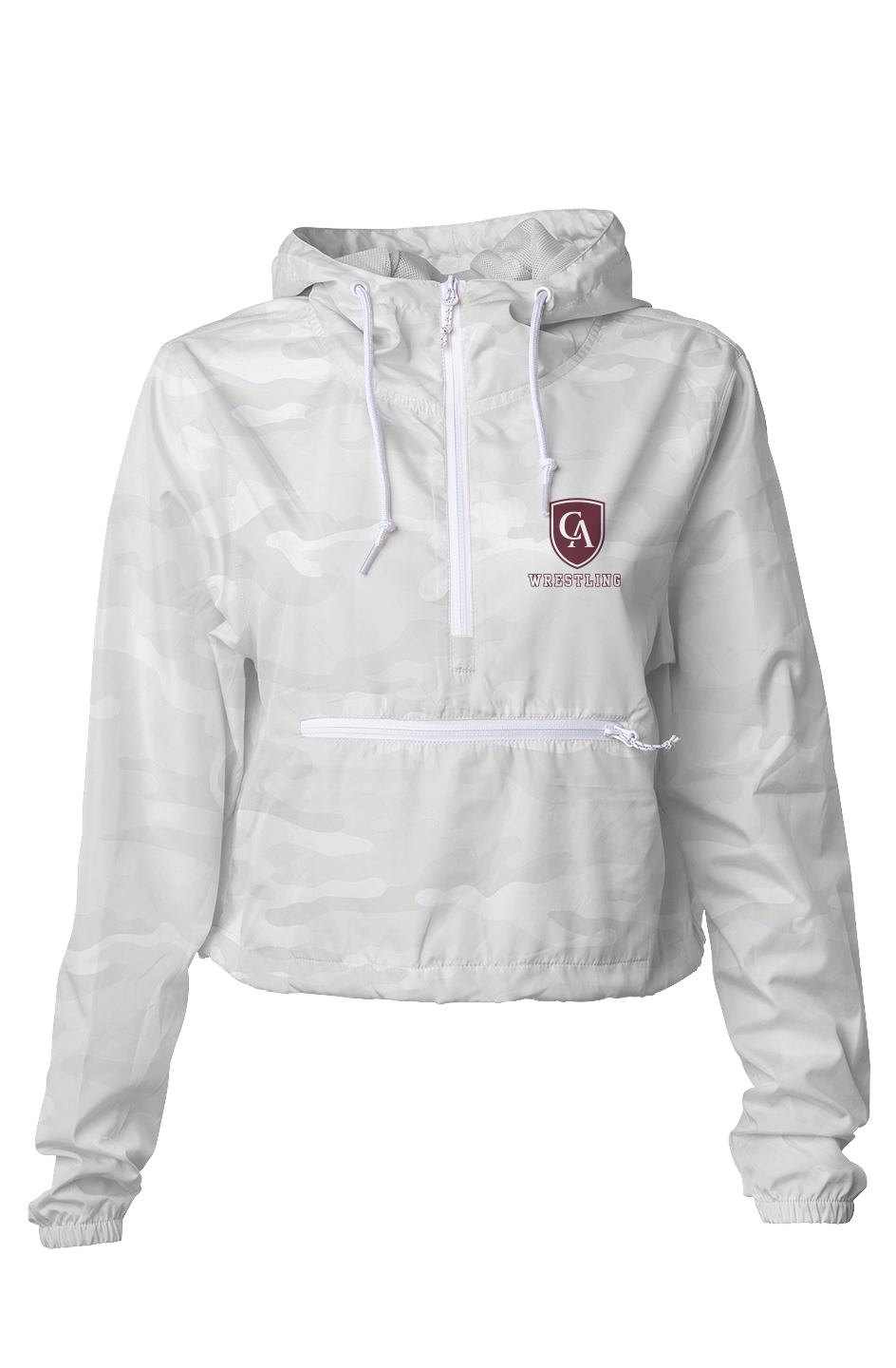 White Camo Crop Windbreaker Wrestling