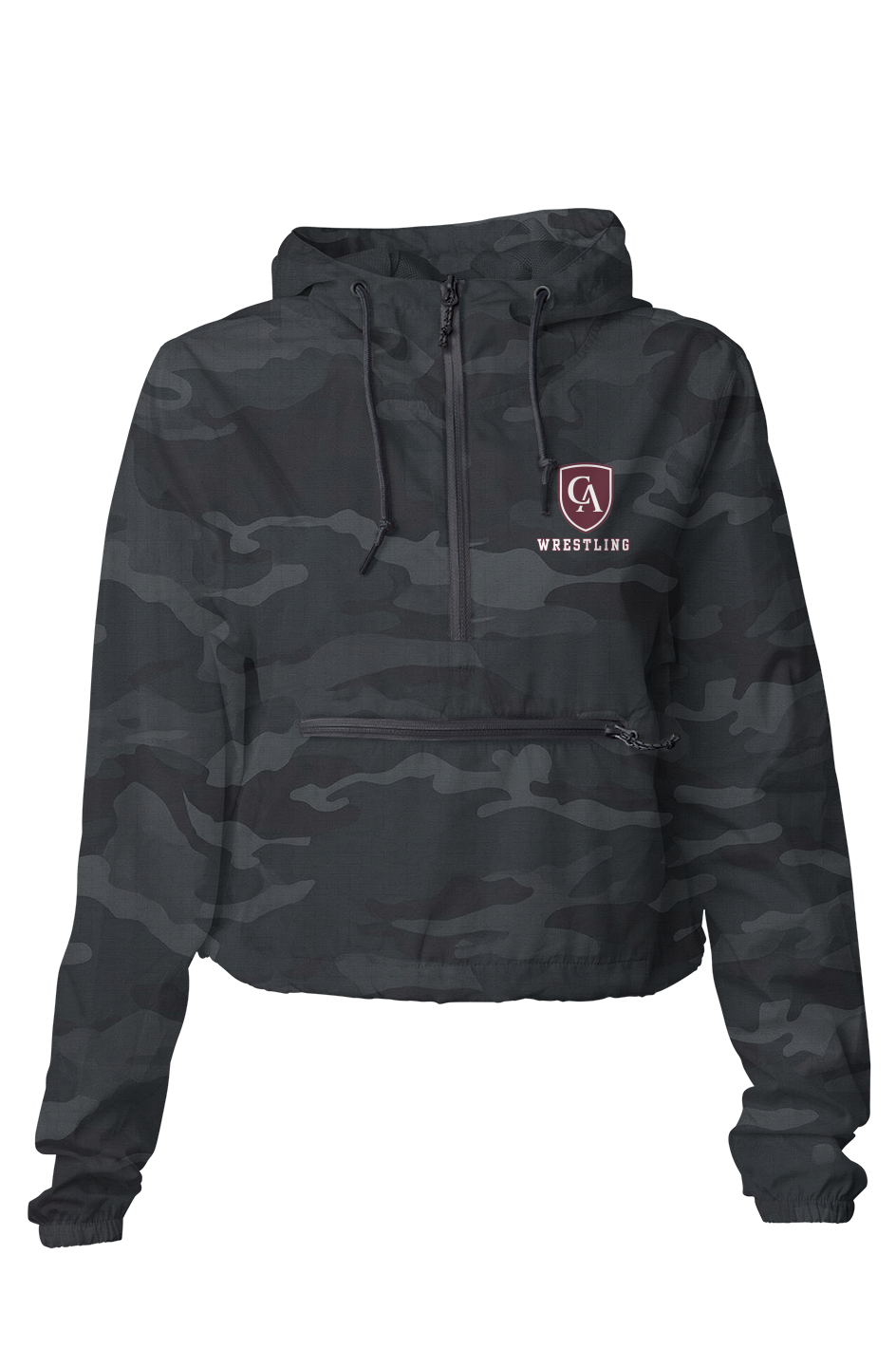 Black Camo Crop Windbreaker Wrestling