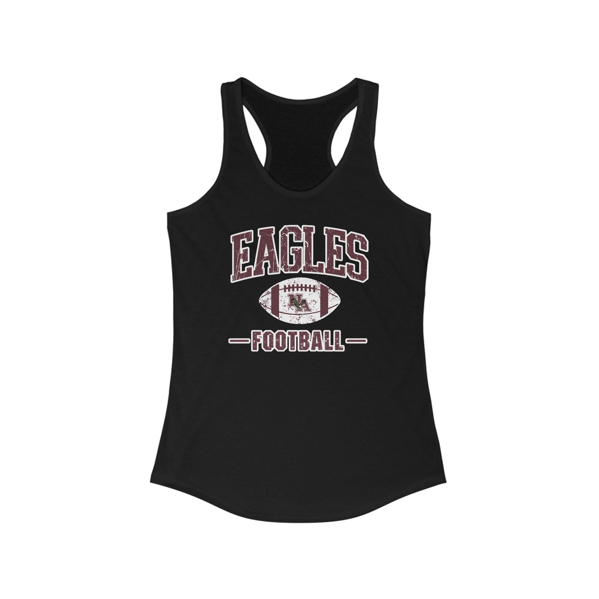 Women's Eagles Football Vintage Distressed Graphic Racerback Tank