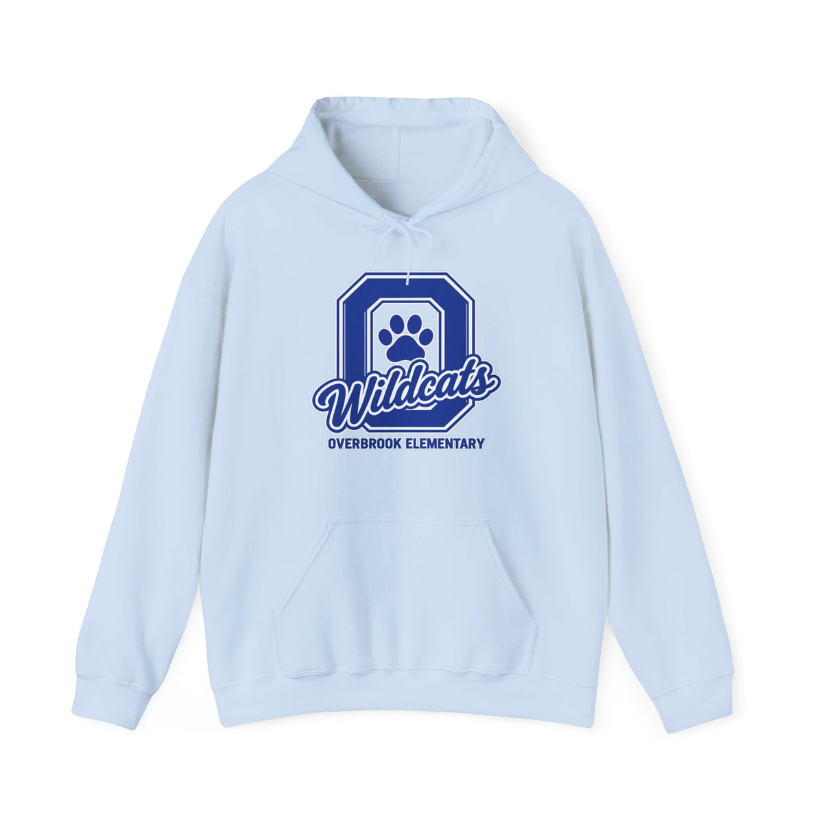 Adult Unisex Overbrook Elementary Wildcats Block Letter Graphic Hoodie