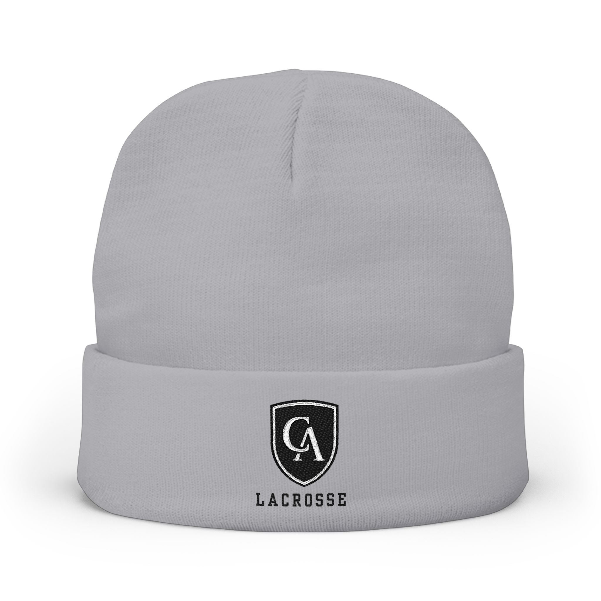 Adult Unisex Columbus Academy Vikings Lacrosse Grey Embroidered Knit Hat