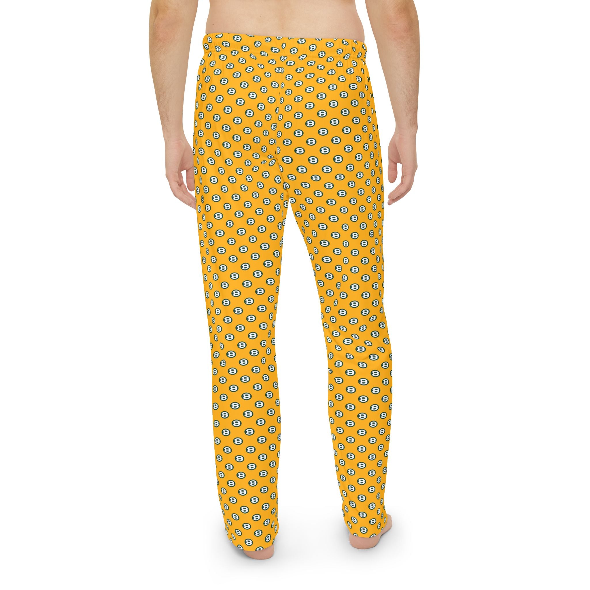 Adult Unisex Gold Pajama Pants with Allover Brooke Logo Print