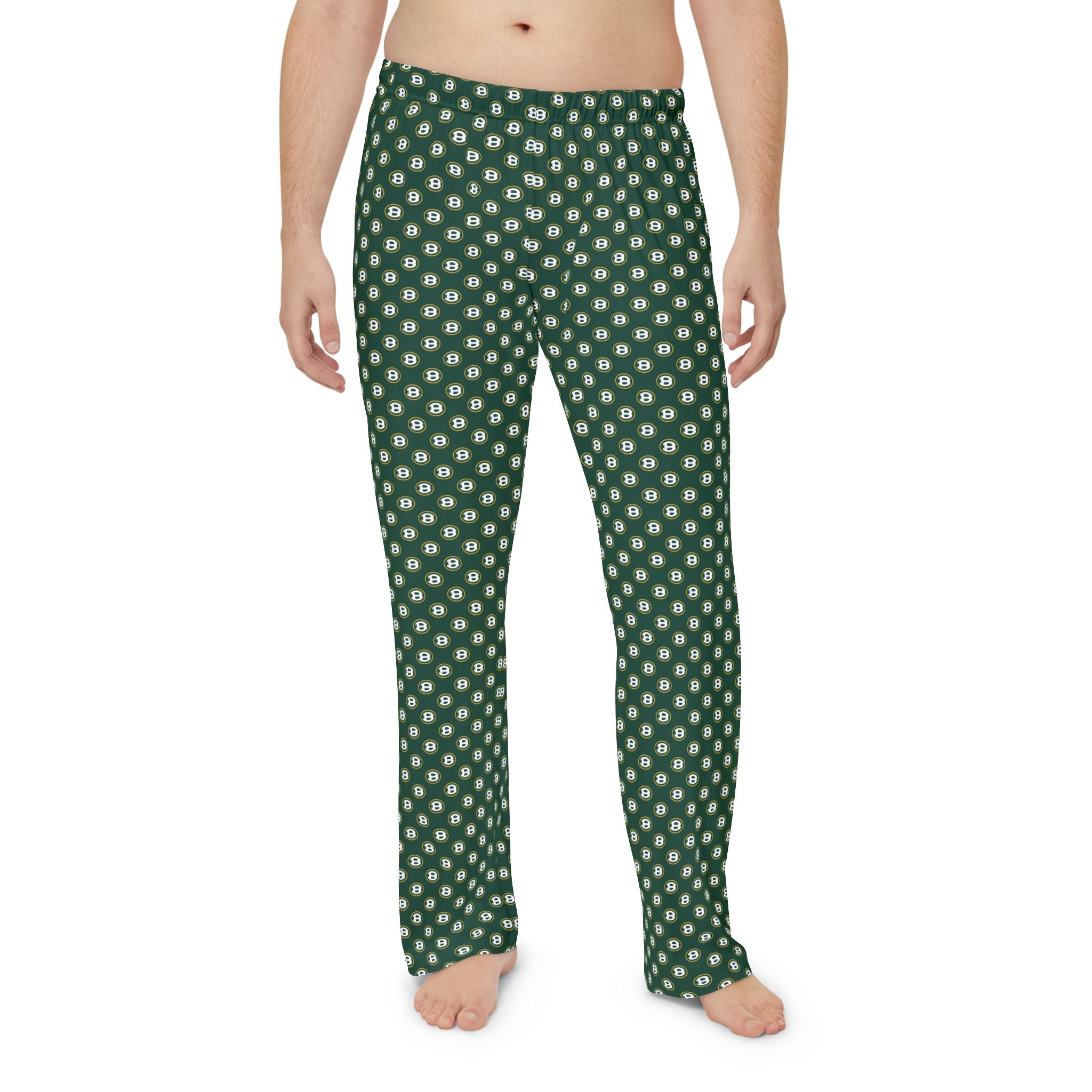 Adult Unisex Green Pajama Pants with Allover Brooke Logo Print