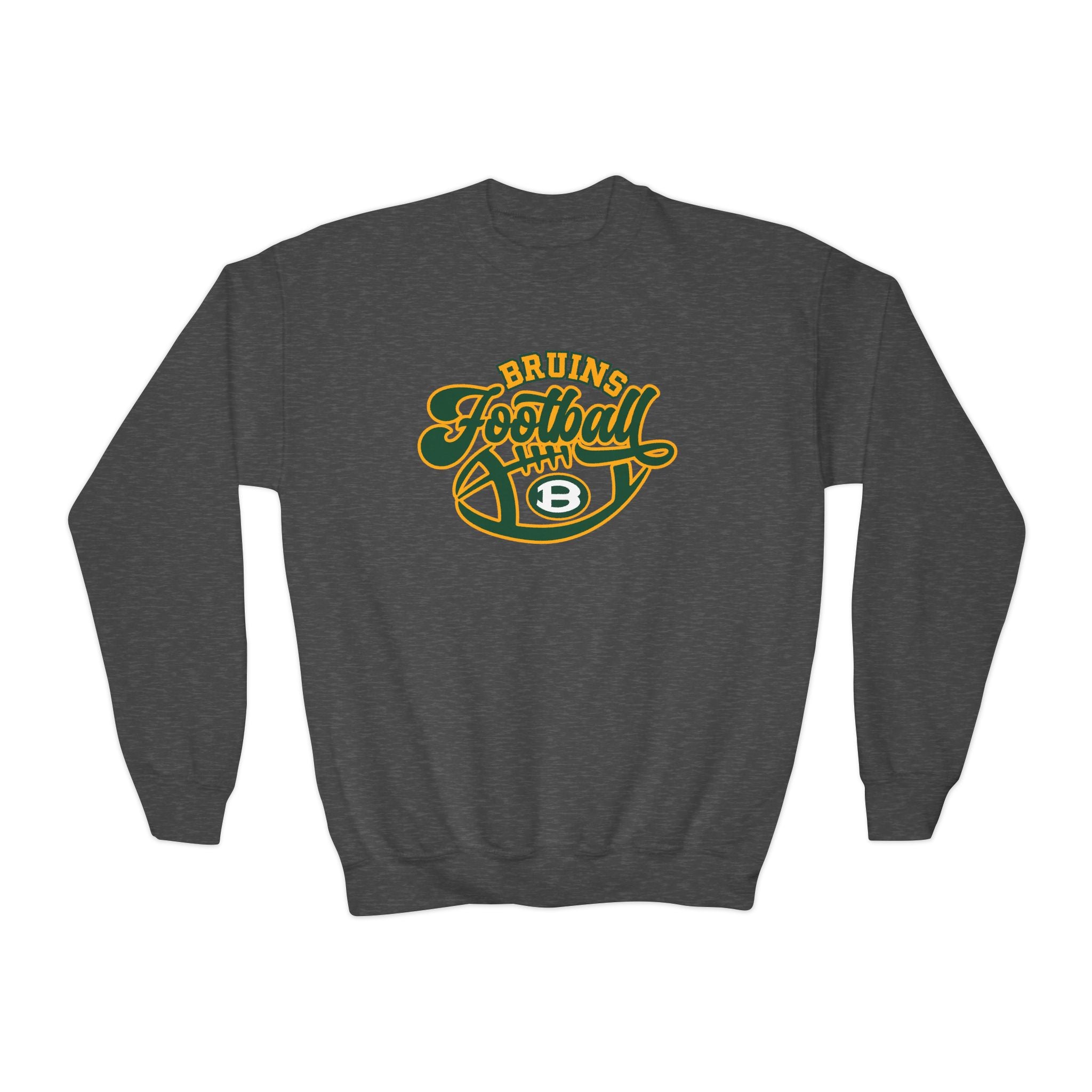 Youth Bruin Script Football Graphic Sweatshirt