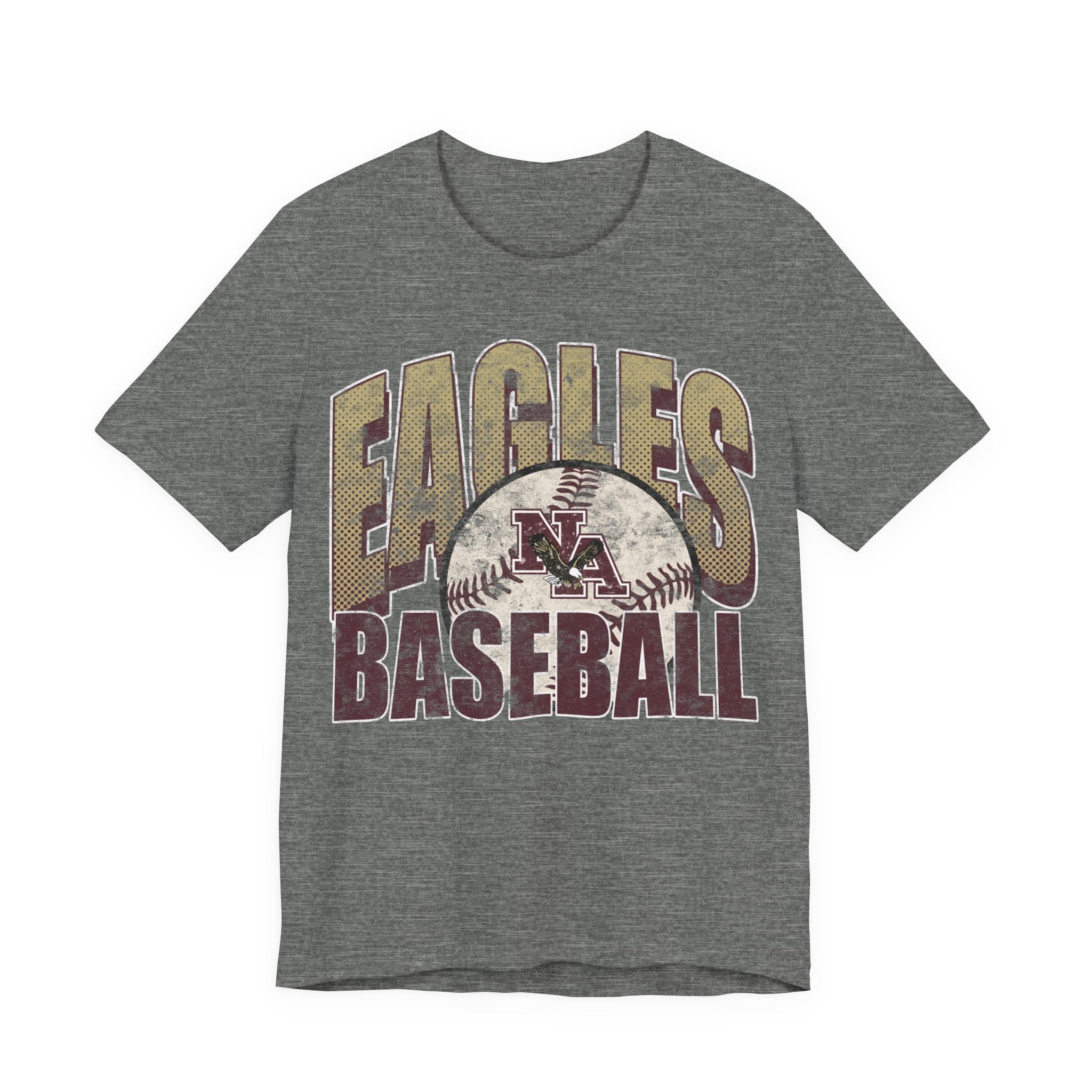 Adult Unisex New Albany Eagles Distressed Dugout Graphic Short Sleeve Soft Tee