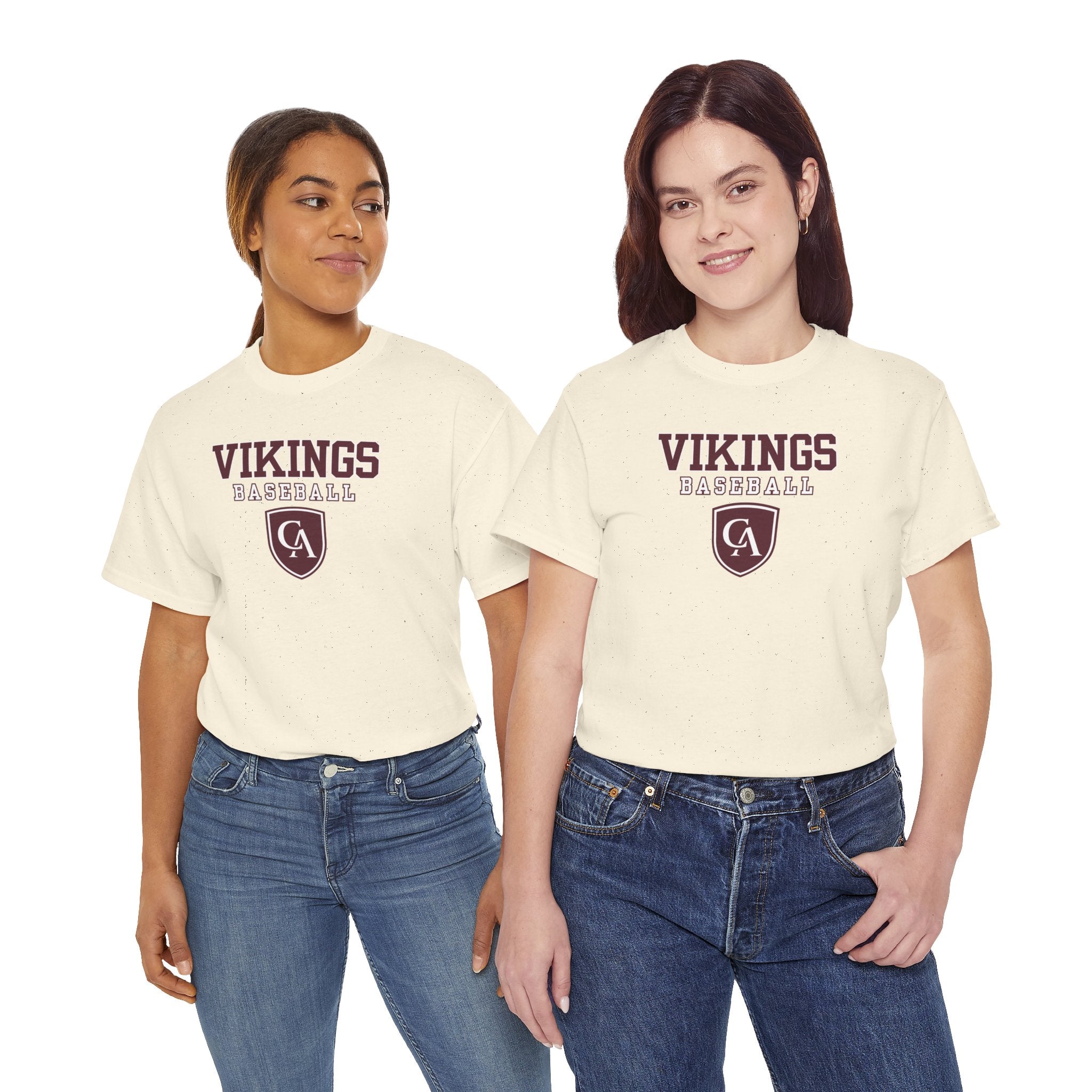 Adult Unisex Columbus Academy Vikings Baseball Graphic Short Sleeve Gildan Heavy Tee