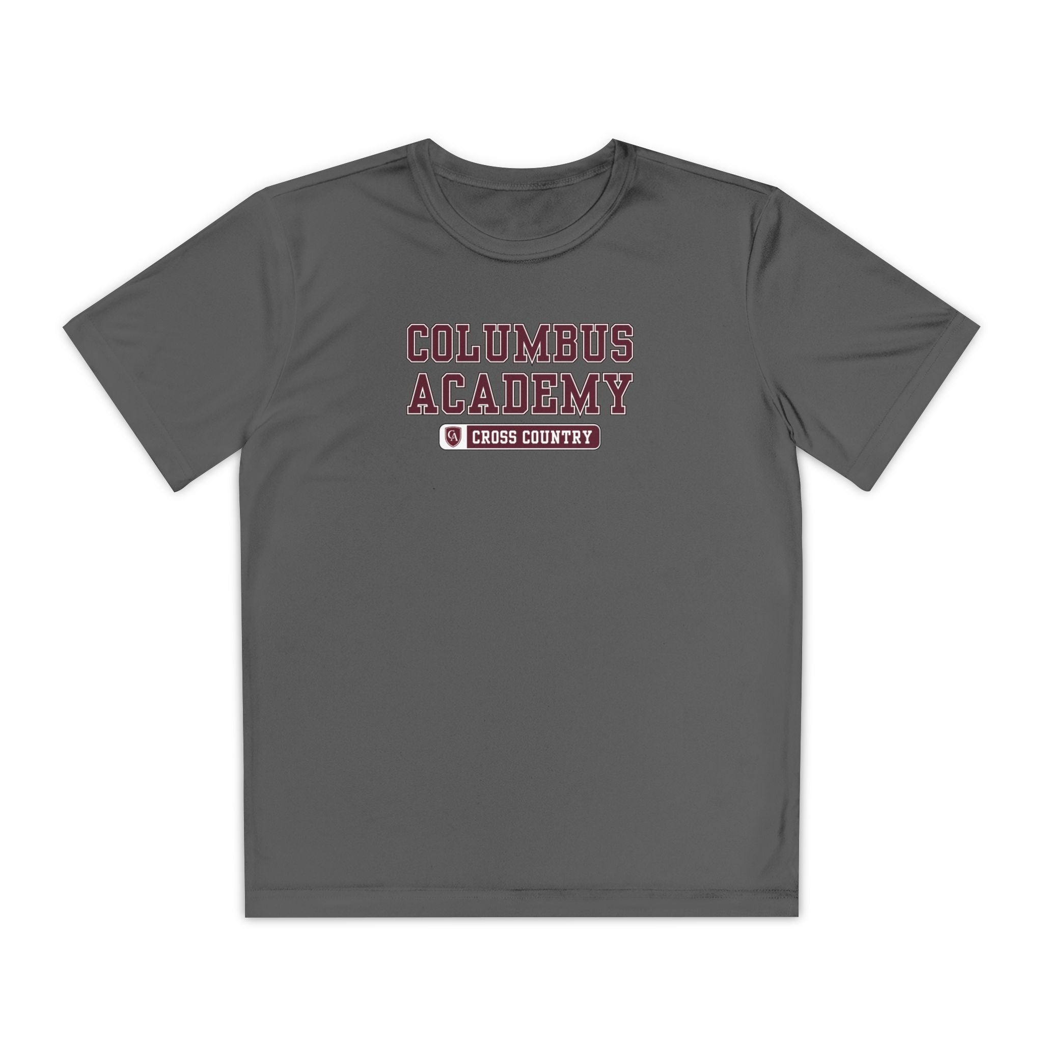 Youth Columbus Academy Cross Country Graphic Sport-Tek Competitor Performance Tee