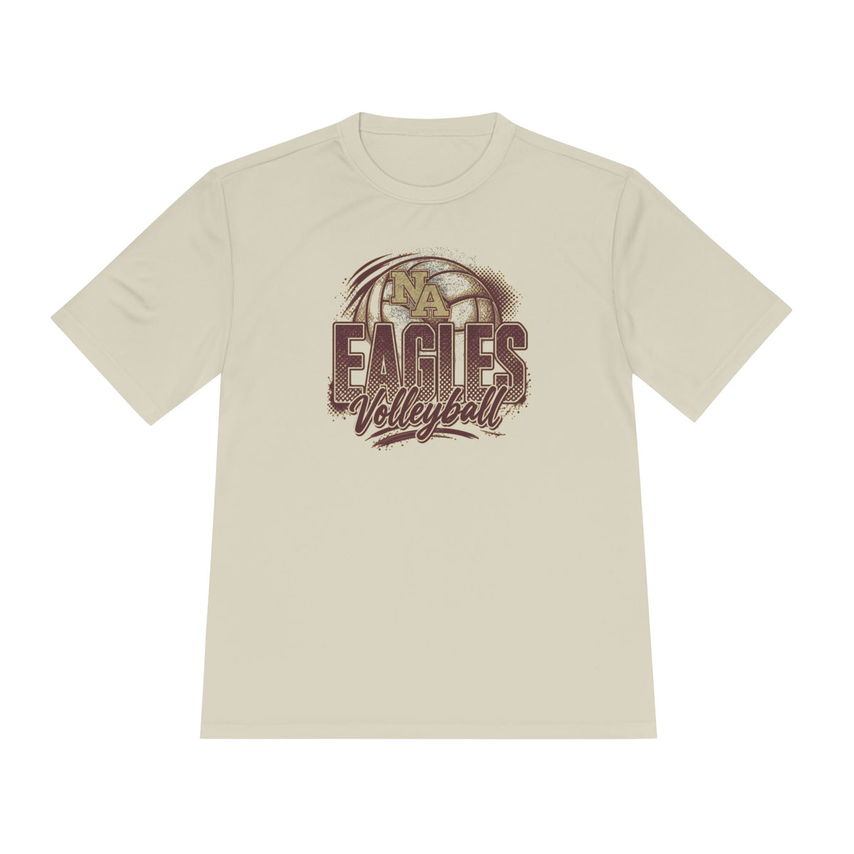 Adult Unisex New Albany Eagles Ombre Volleyball Graphic Sport-Tek Competitor Performance Tee