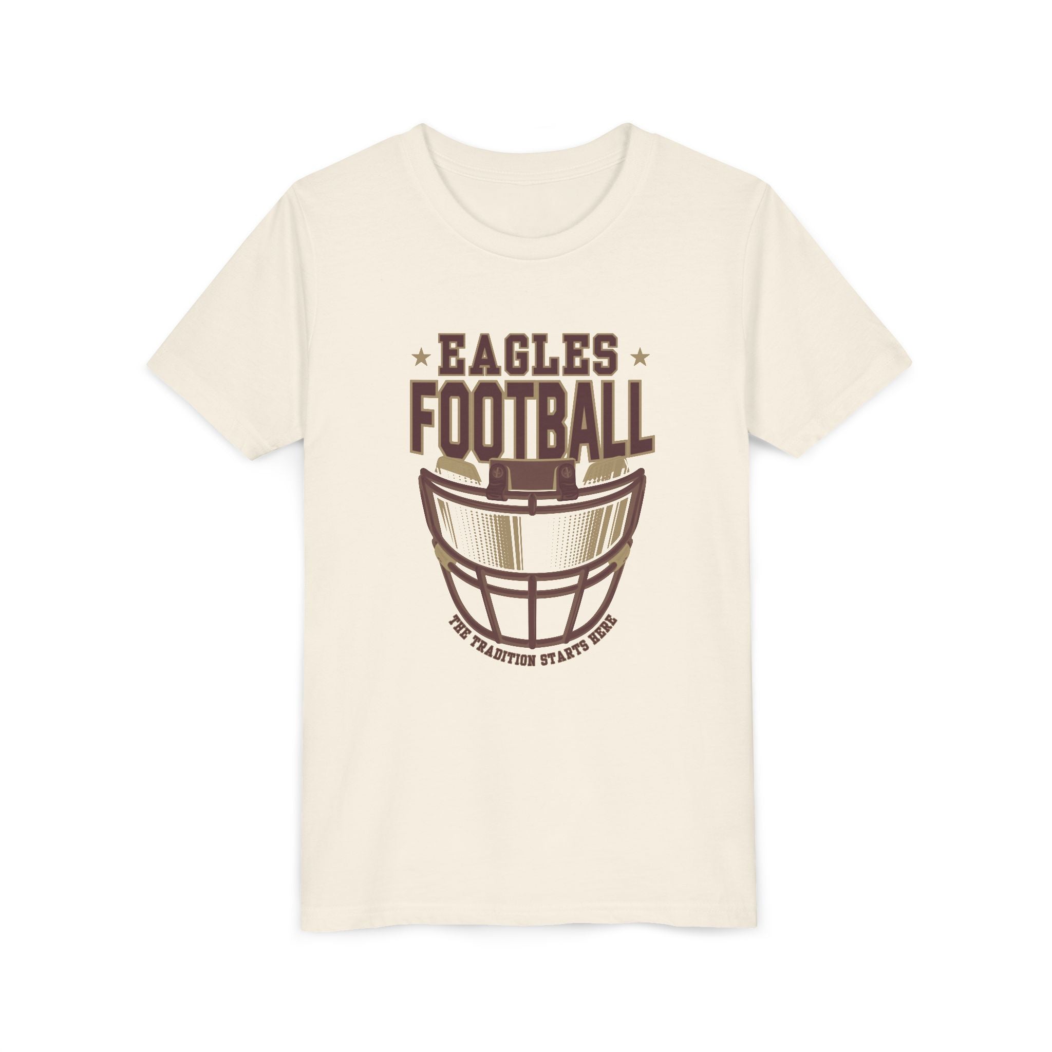 Youth Eagles Maroon Hype Helmet Graphic Short Sleeve Soft Tee