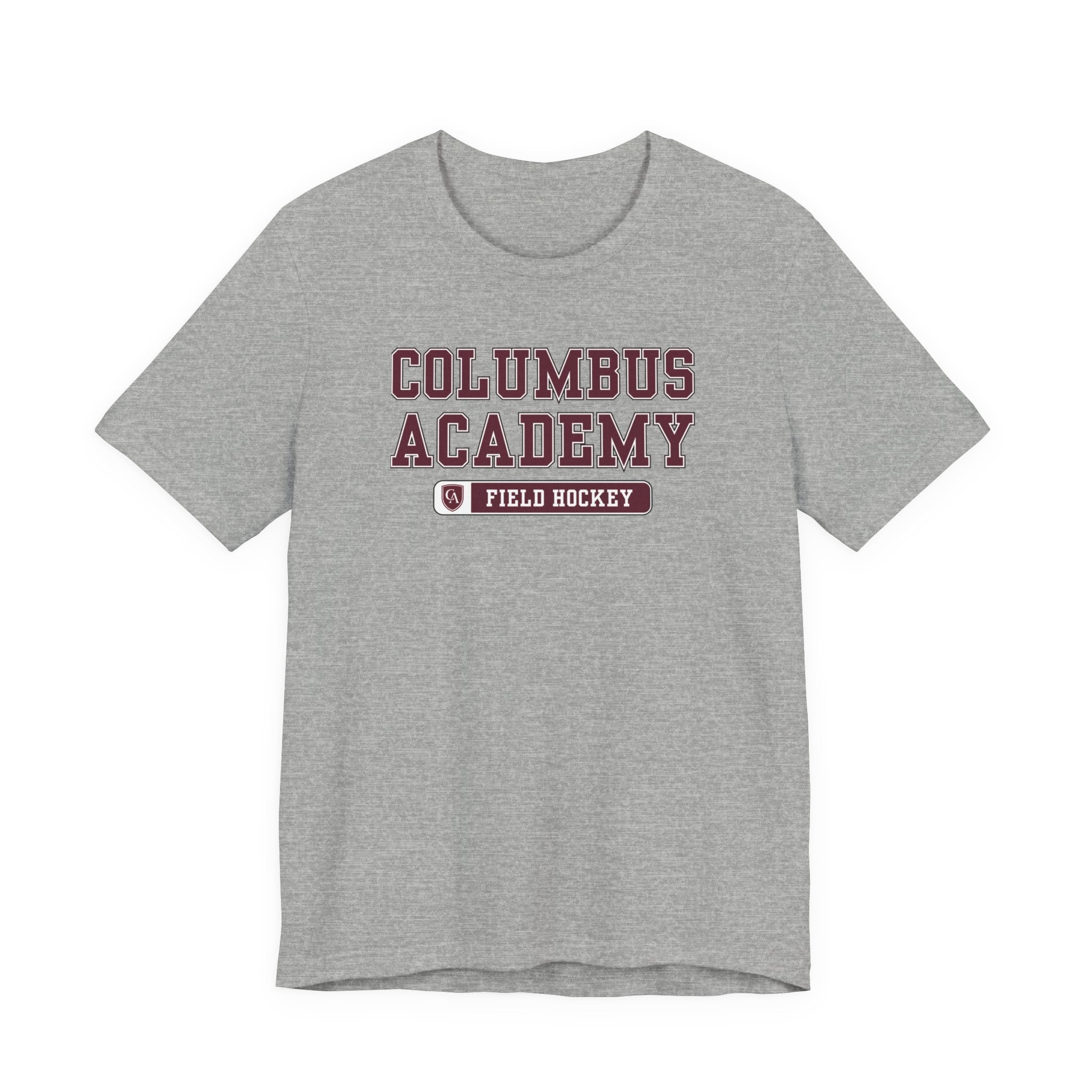 Adult Unisex Columbus Academy Field Hockey Graphic Short Sleeve Bella + Canvas Soft Tee