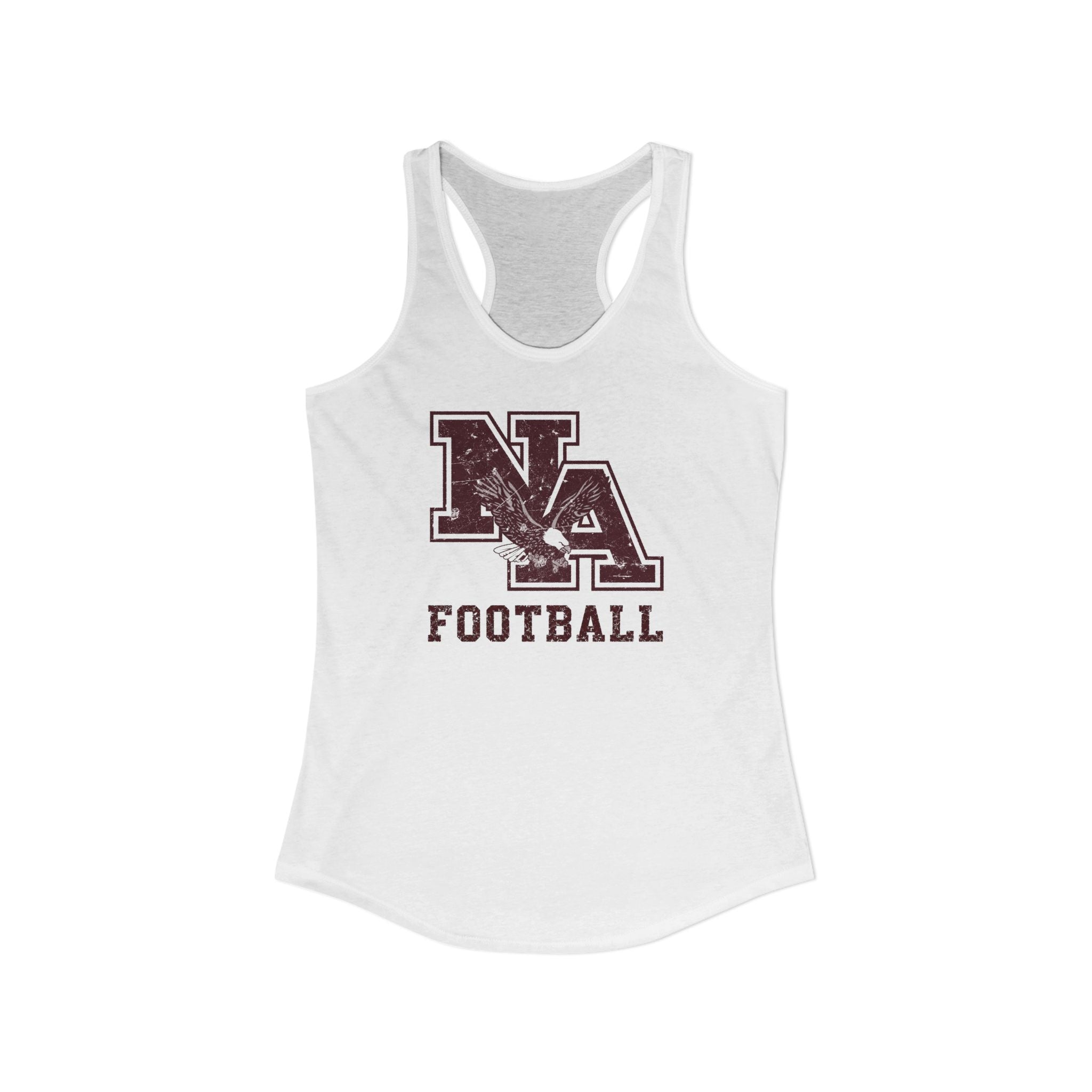 Women's New Albany Football Distressed Vintage Logo Graphic Next Level Racerback Tank