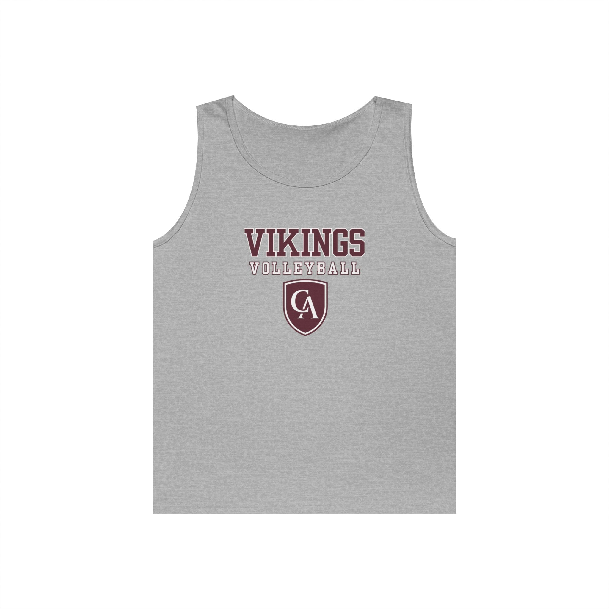 Adult Unisex Columbus Academy Vikings Volleyball Graphic Gildan Heavy Blend Cotton Tank