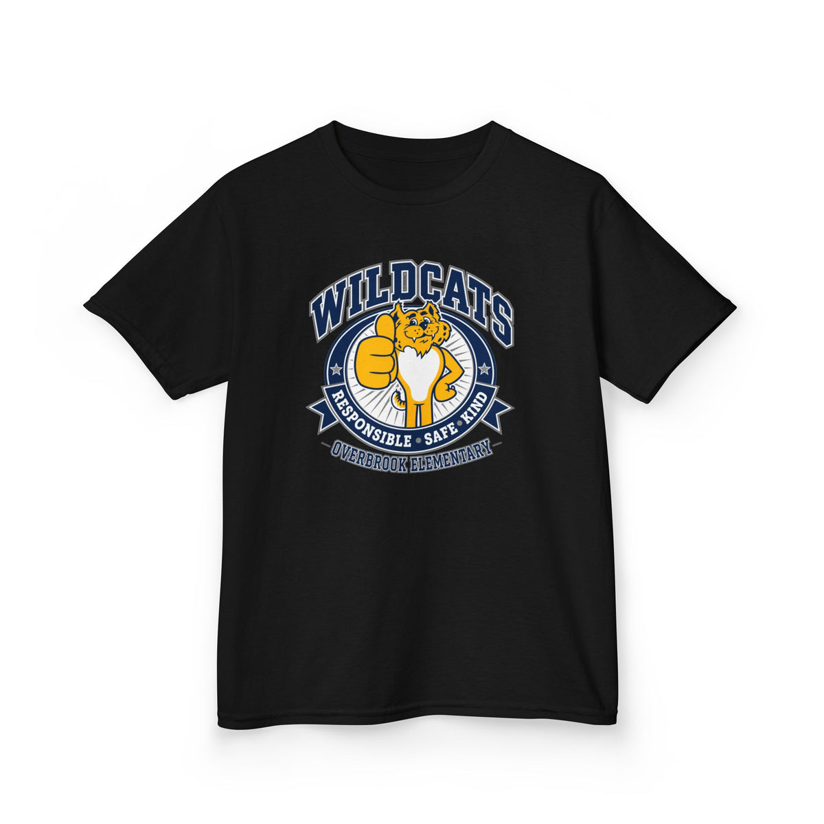 Copy of Overbrook Elementary Wildcats Block Letter Graphic Gildan Classic Tee
